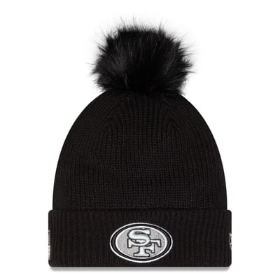 San Francisco 49ers New Era Women's 2026 Salute To Service Cuffed Knit Hat with Pom - Black