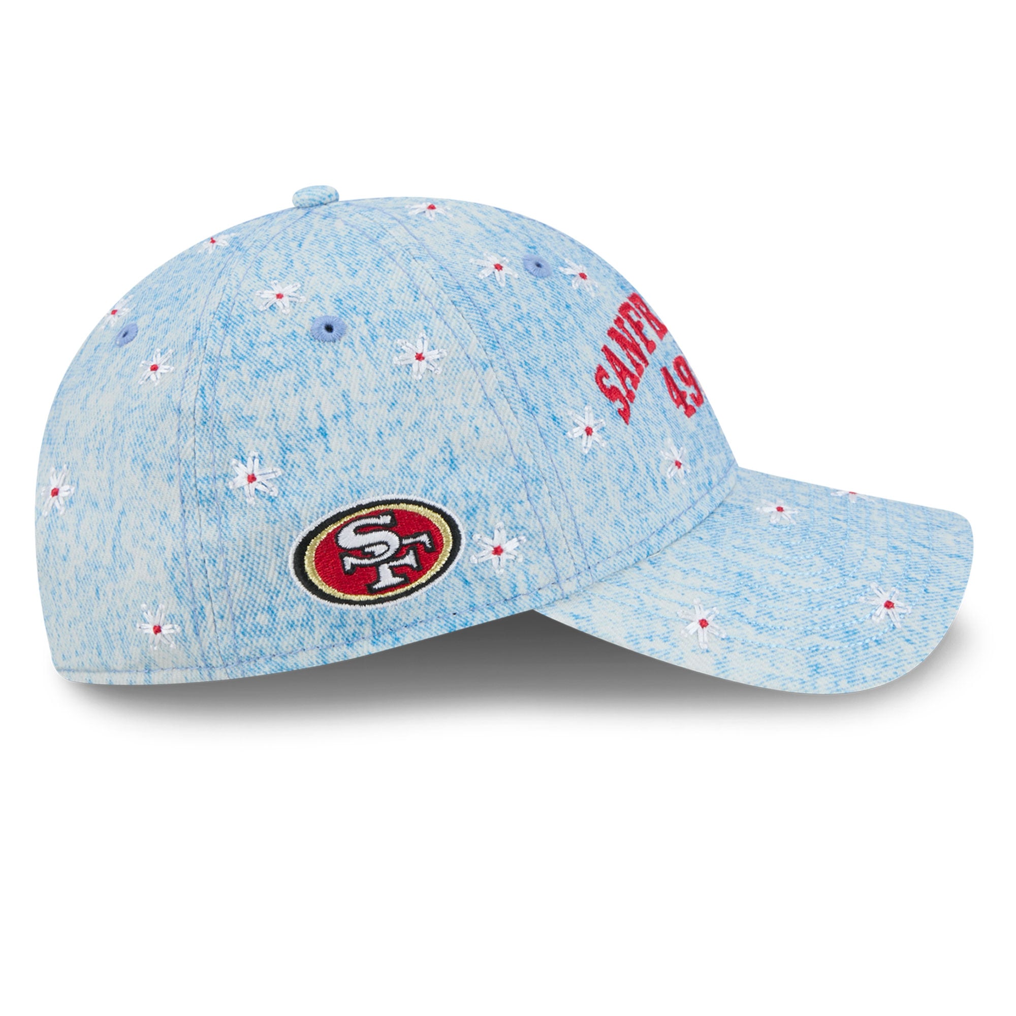Women's New Era  Blue San Francisco 49ers Daisy 9TWENTY Adjustable Hat