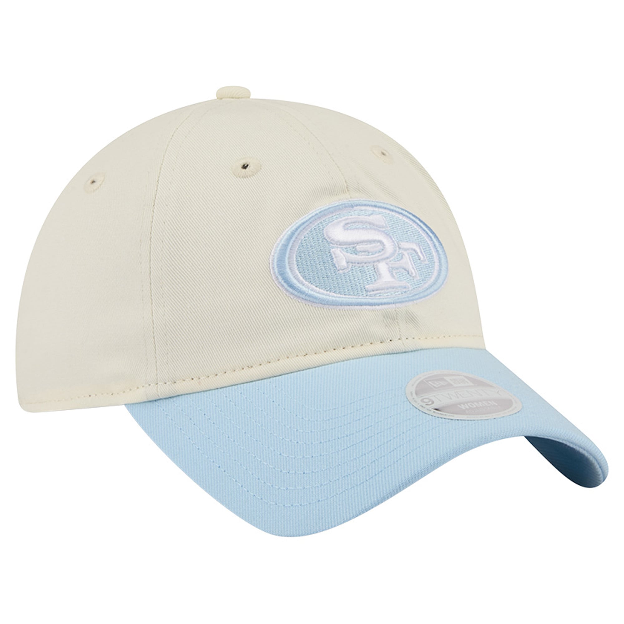 Casquette ajustable New Era crème/bleu côtier San Francisco 49ers 9TWENTY pour femme