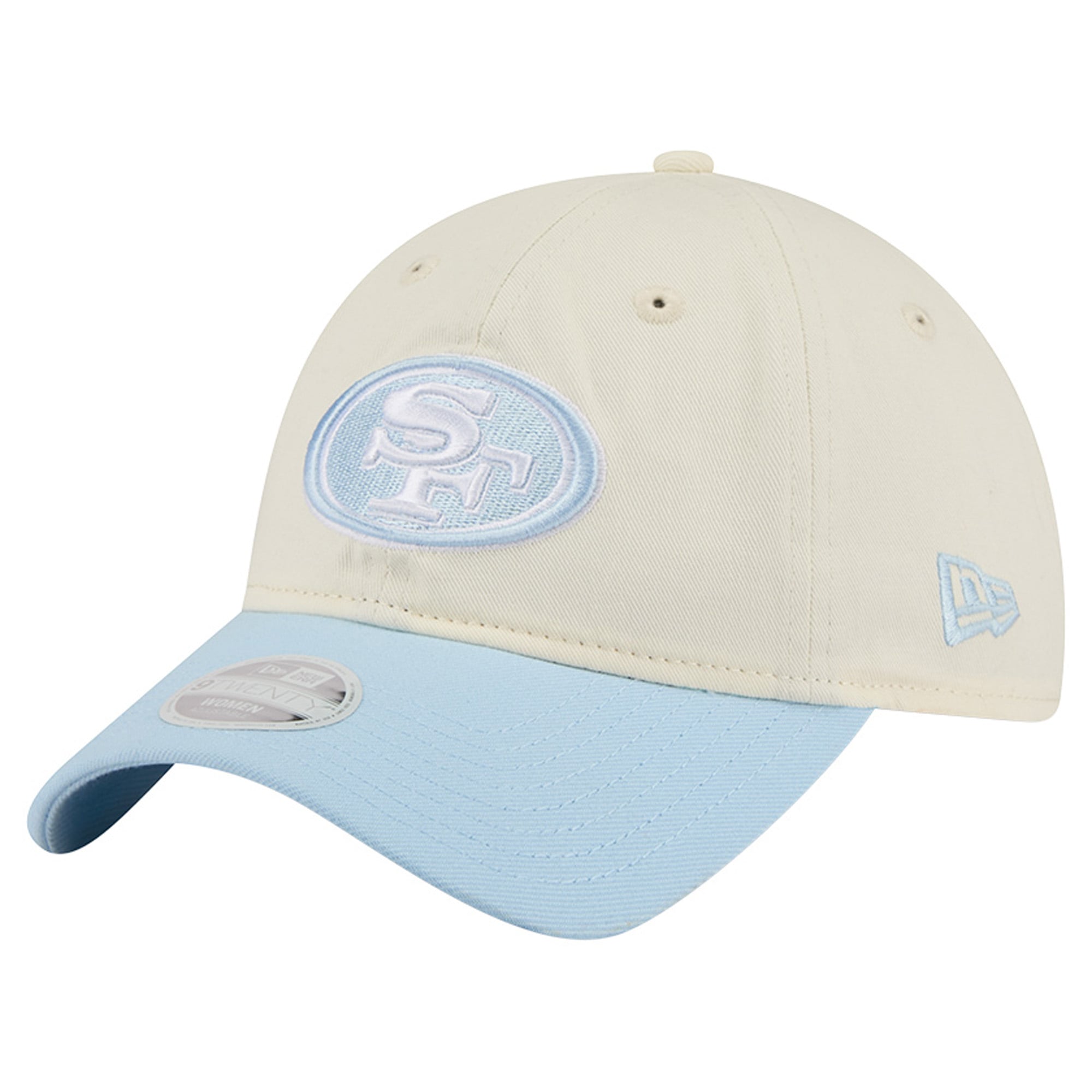 Casquette ajustable New Era crème/bleu côtier San Francisco 49ers 9TWENTY pour femme