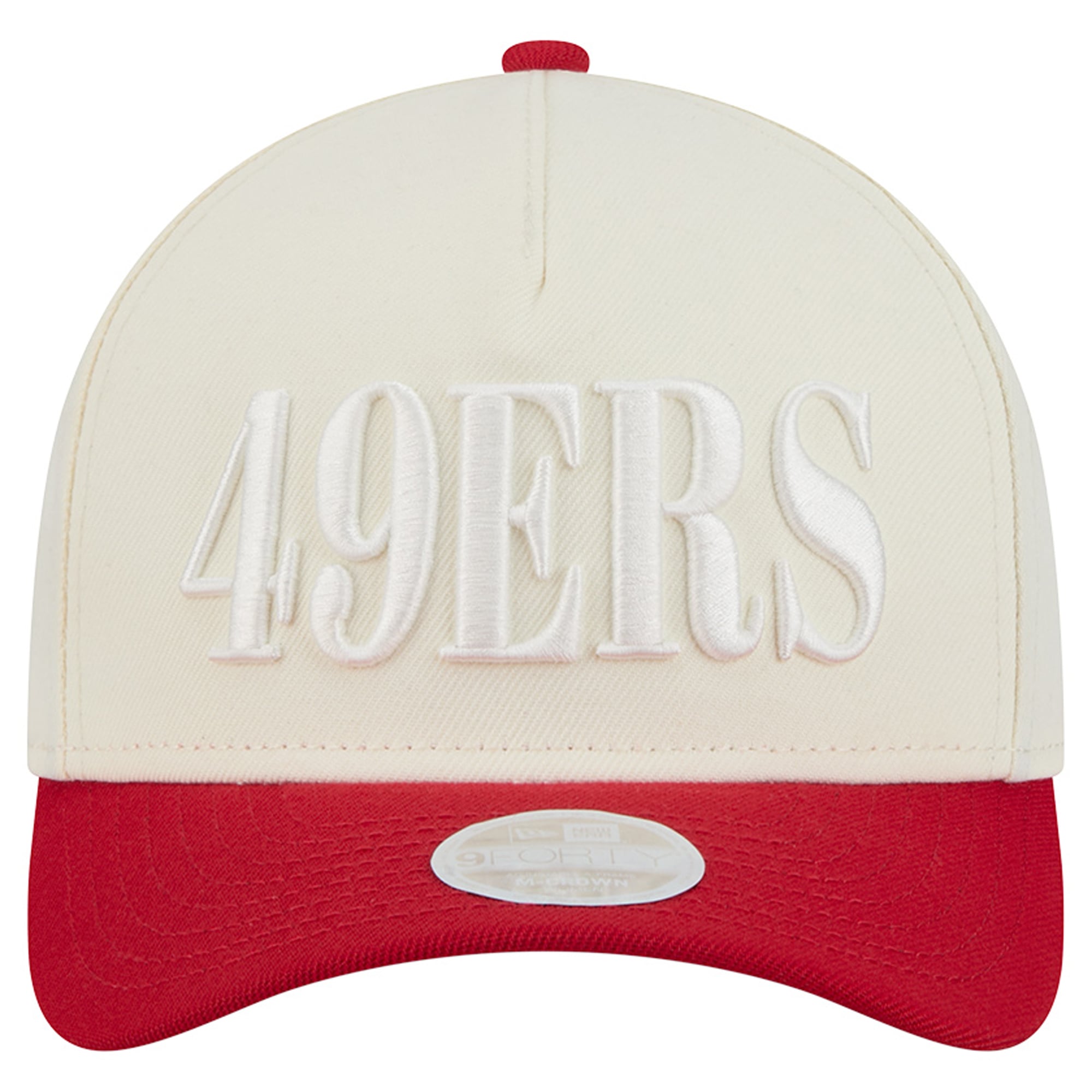Women's New Era Cream/Scarlet San Francisco 49ers Tonal A-Frame 9FORTY Adjustable Hat