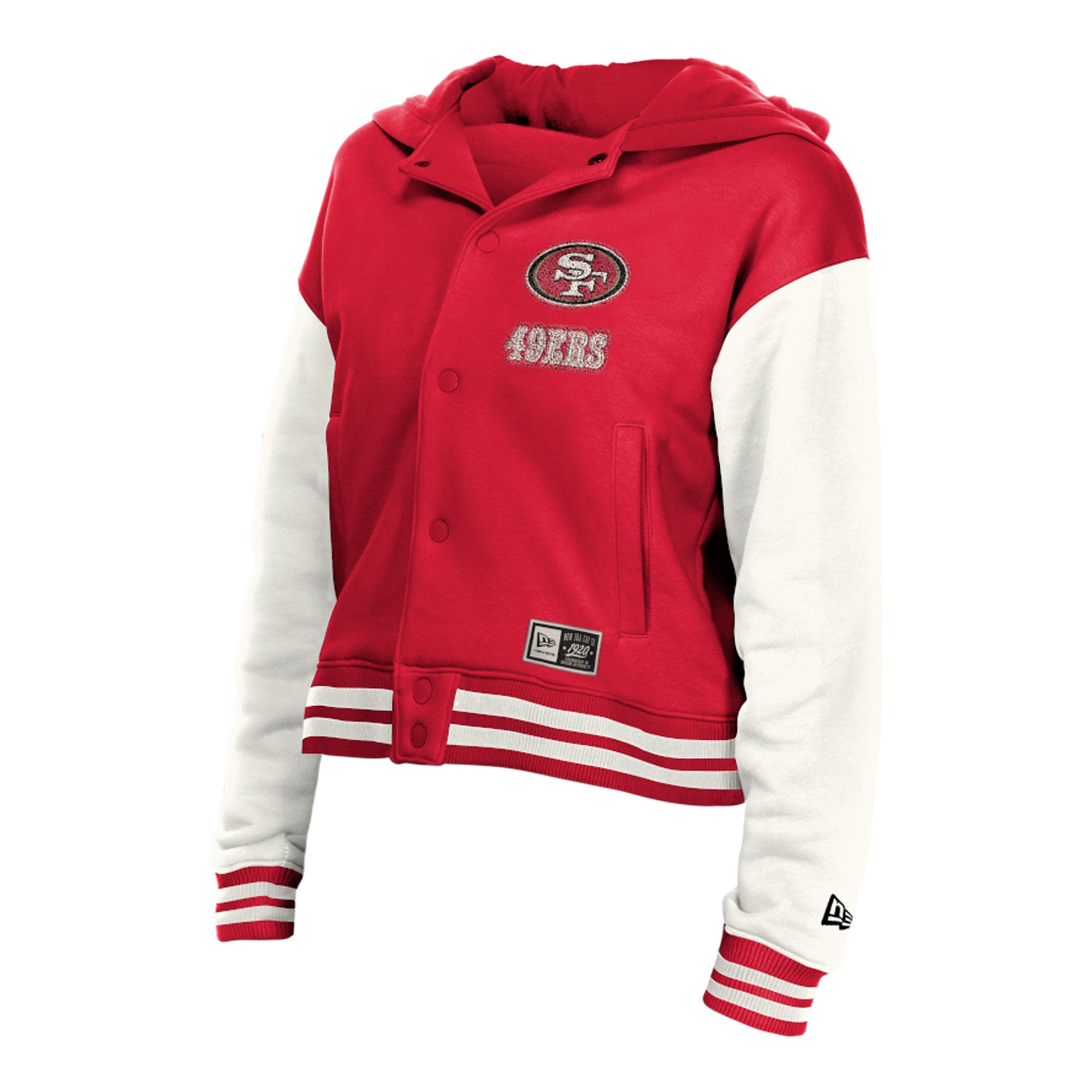 Veste à capuche New Era San Francisco 49ers Scarlet Throwback pour femme