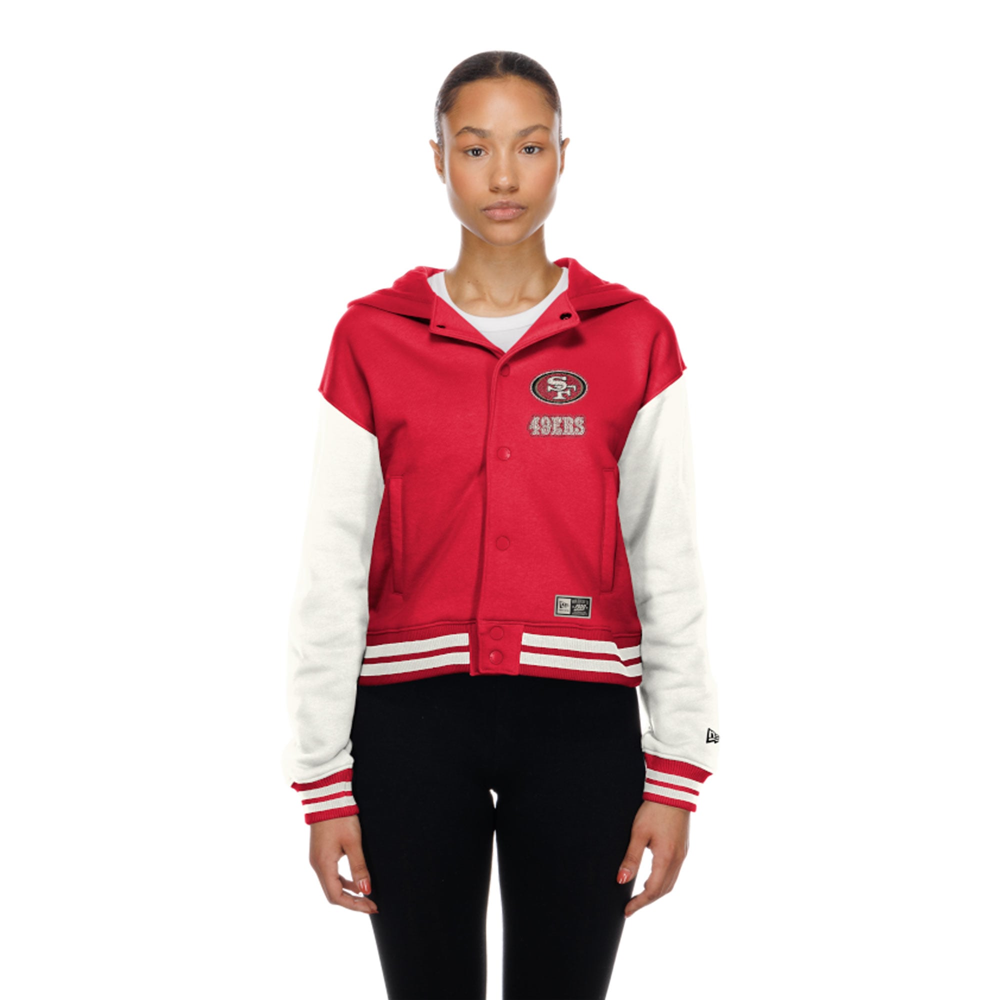 Veste à capuche New Era San Francisco 49ers Scarlet Throwback pour femme