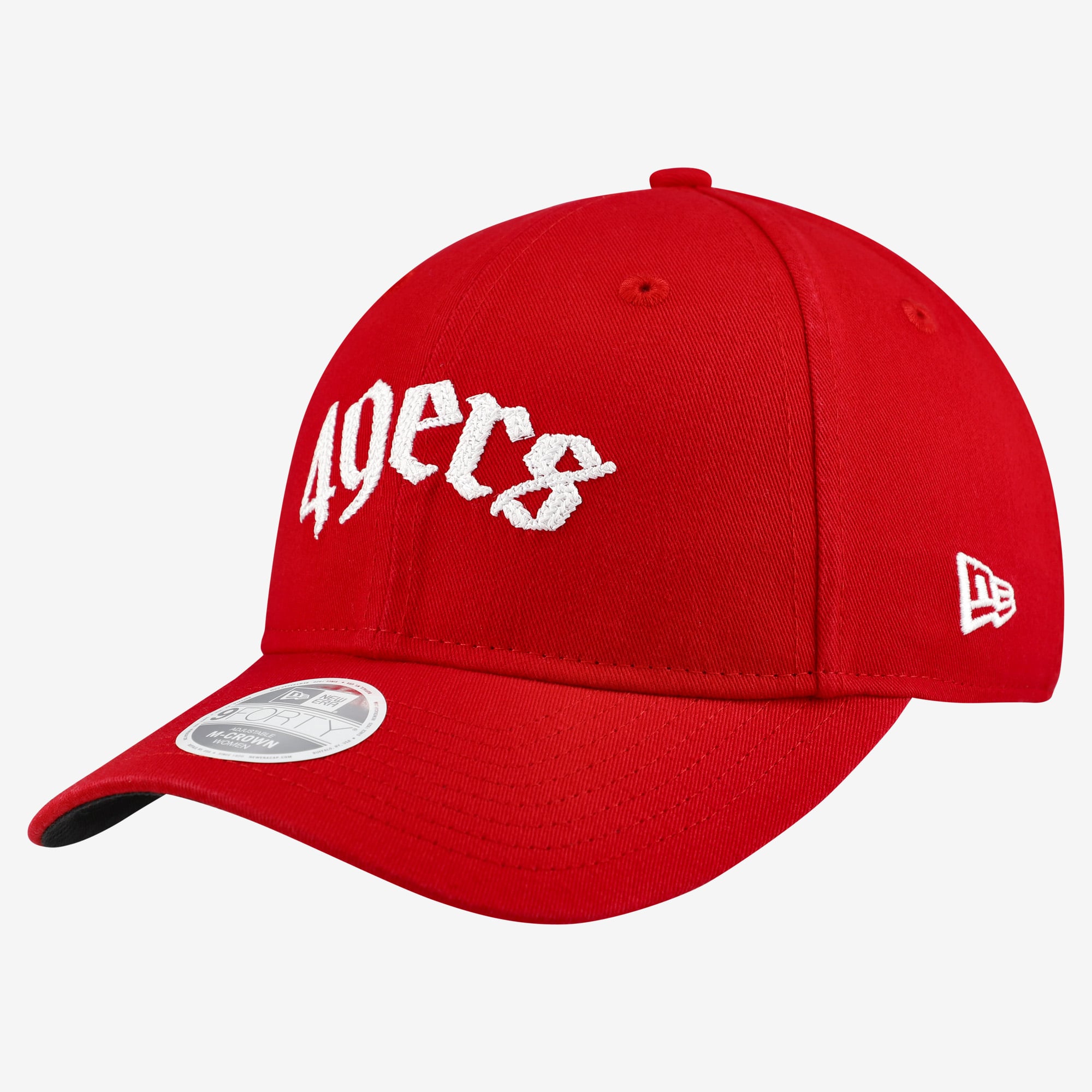 Casquette ajustable New Era Scarlet San Francisco 49ers, police gothique 9FORTY M-Crown