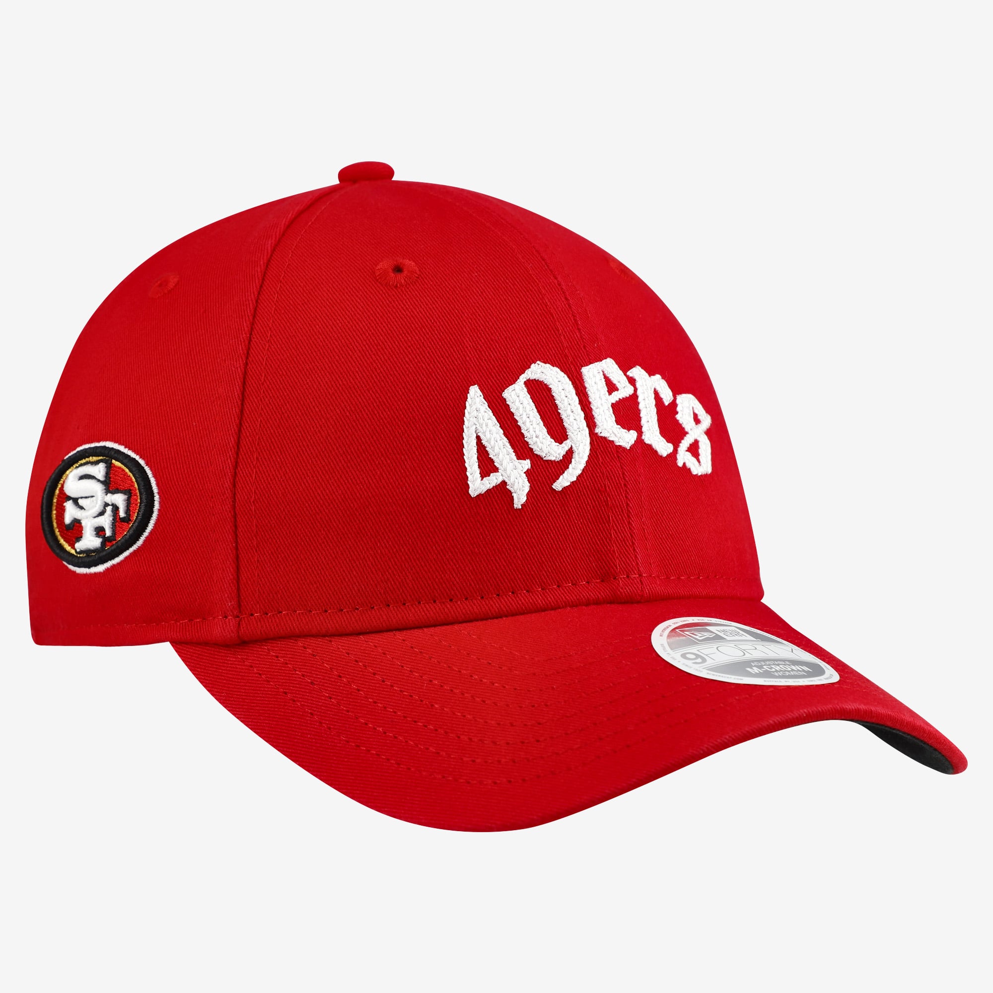 Casquette ajustable New Era Scarlet San Francisco 49ers, police gothique 9FORTY M-Crown