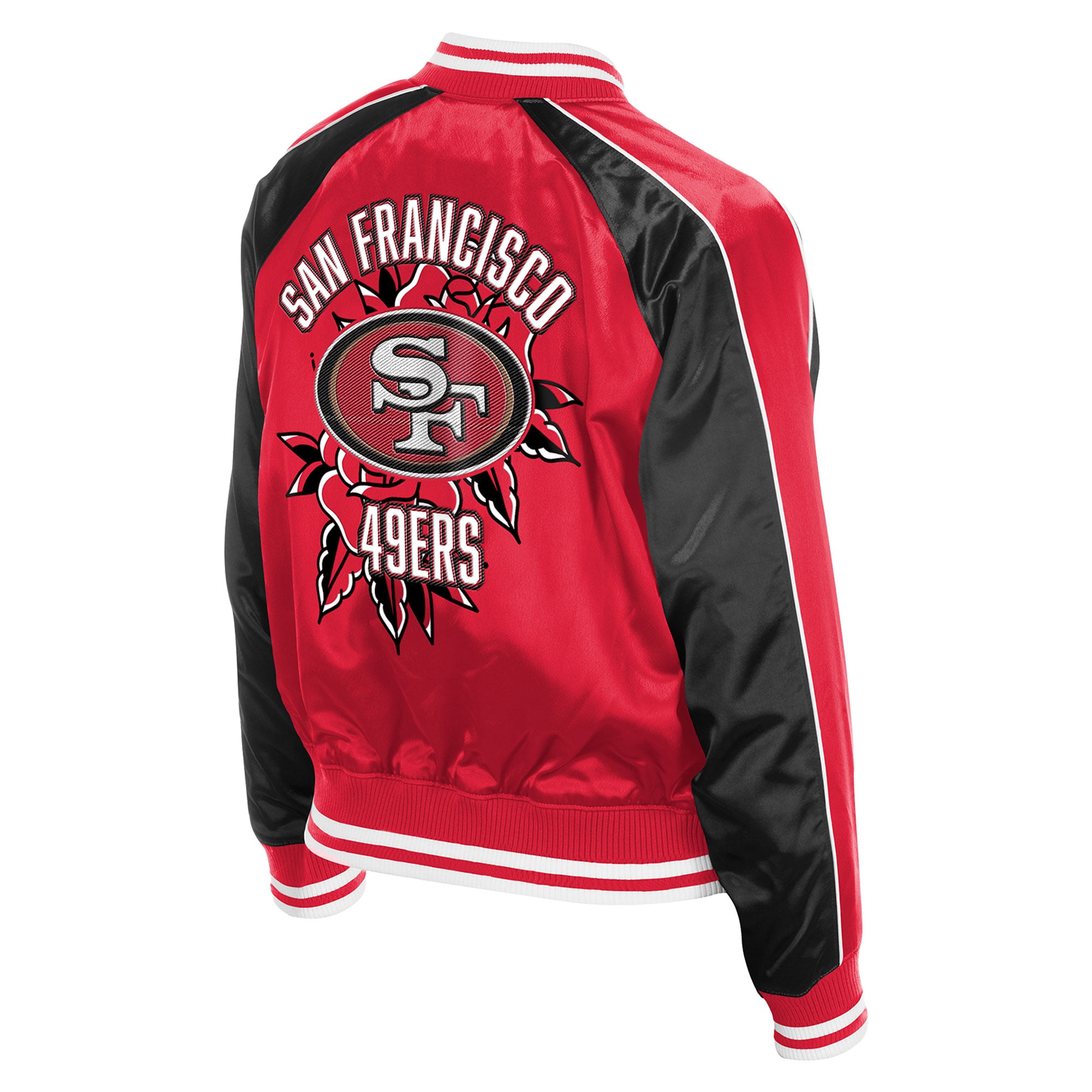 Veste en satin New Era Scarlet San Francisco 49ers Lifestyle pour femme