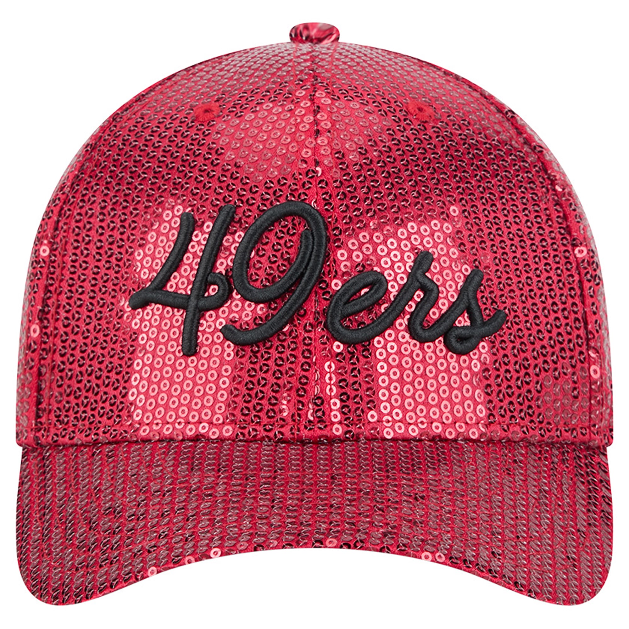 Casquette ajustable New Era Scarlet San Francisco 49ers à sequins 9FORTY pour femme