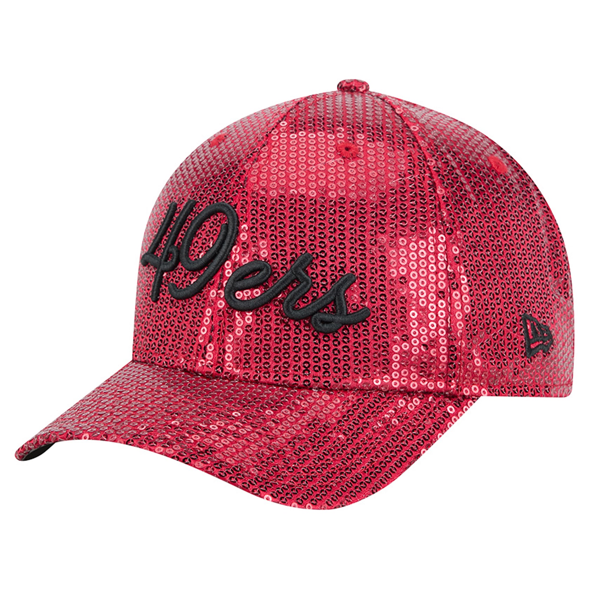Casquette ajustable New Era Scarlet San Francisco 49ers à sequins 9FORTY pour femme