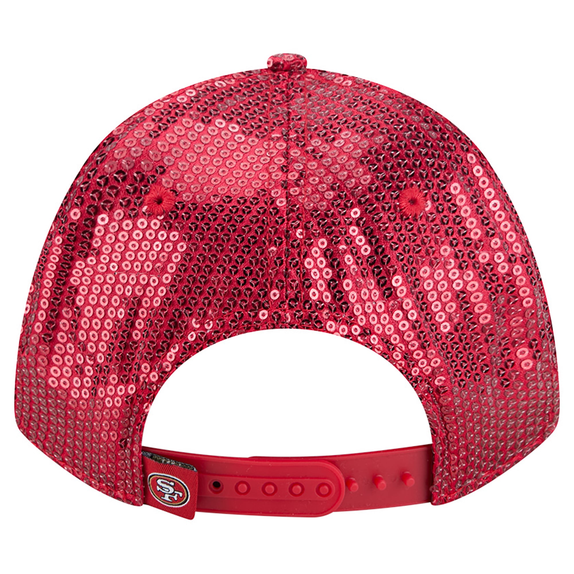 Casquette ajustable New Era Scarlet San Francisco 49ers à sequins 9FORTY pour femme