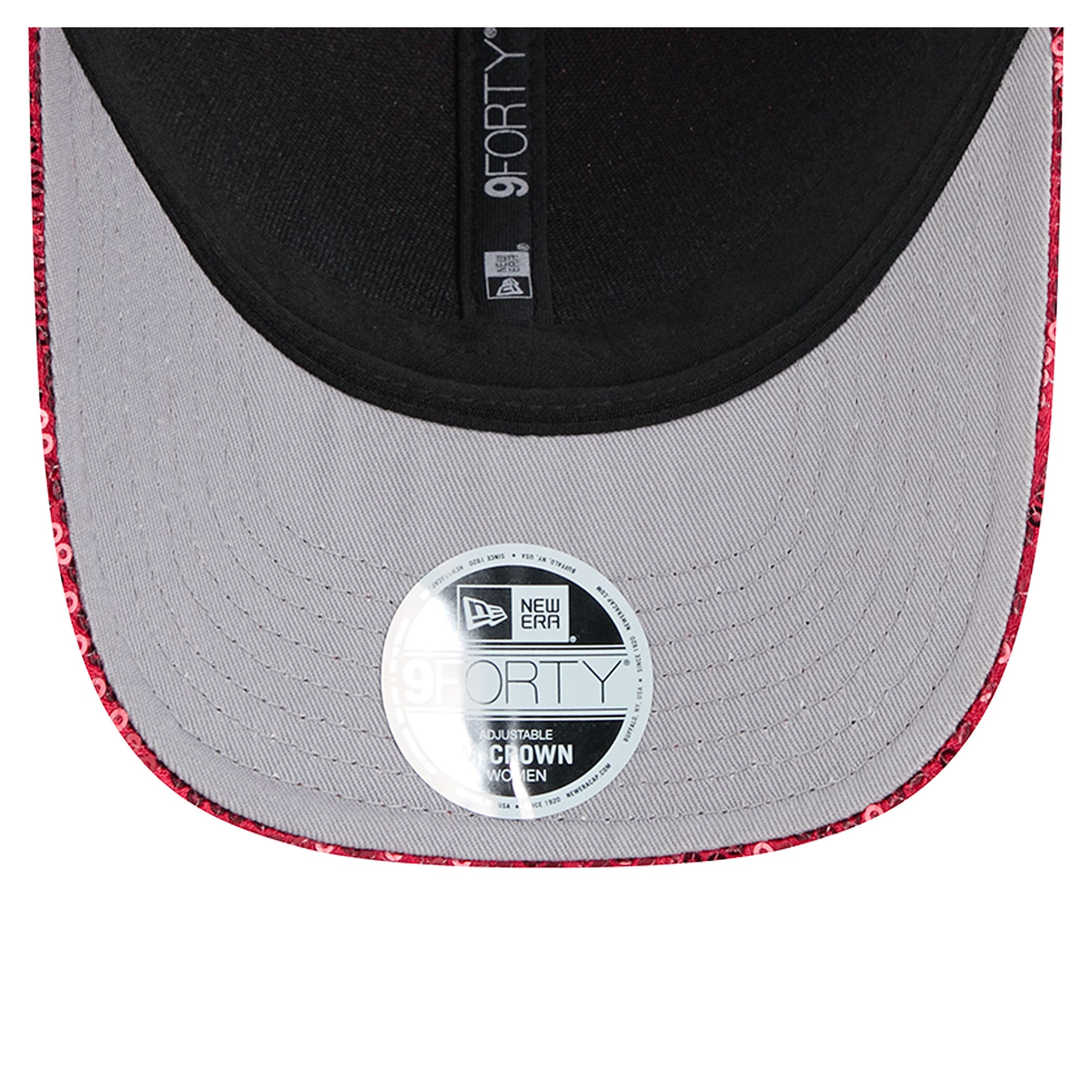 Casquette ajustable New Era Scarlet San Francisco 49ers à sequins 9FORTY pour femme