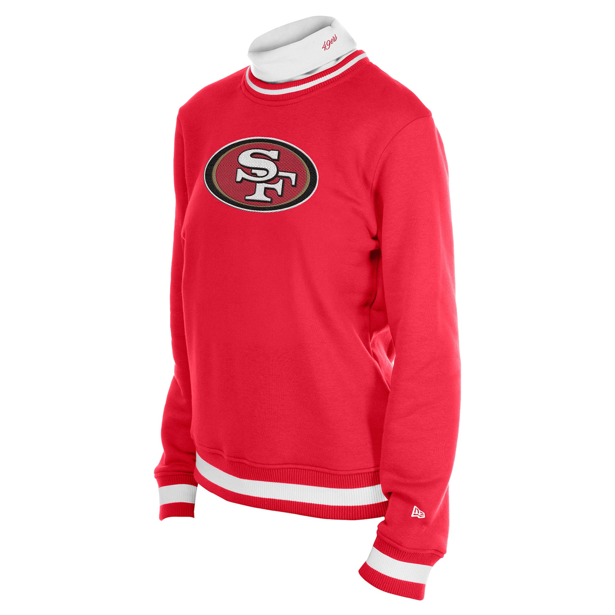 Pull à col roulé New Era écarlate San Francisco 49ers Sport Classics pour femme