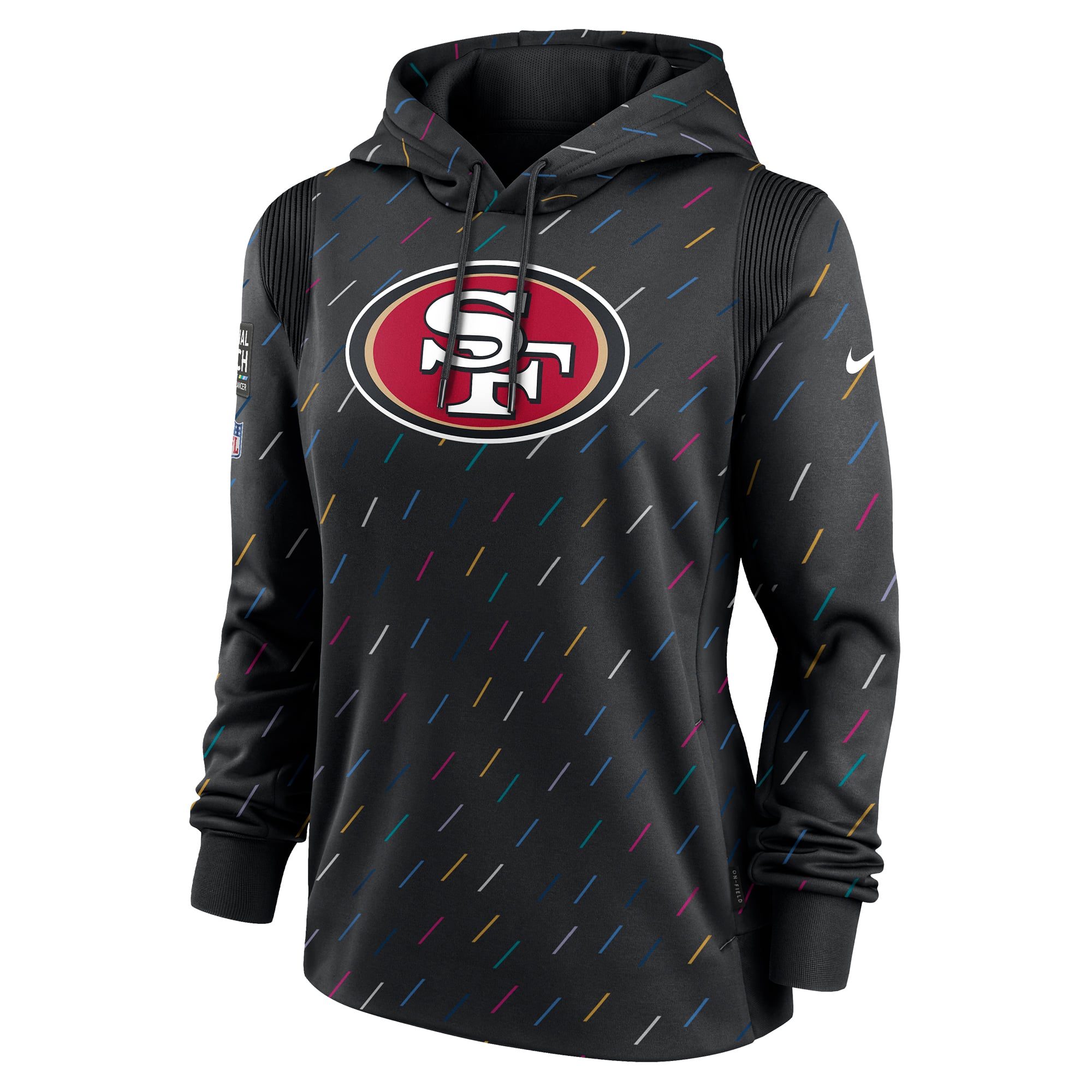Women's Nike Anthracite San Francisco 49ers NFL Crucial Catch Therma Pullover Hoodie