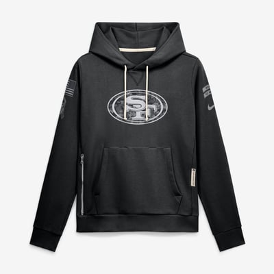  San Francisco 49ers Nike Women's 2026 Salute to Service Sideline Dri-FIT Pullover Hoodie - Black