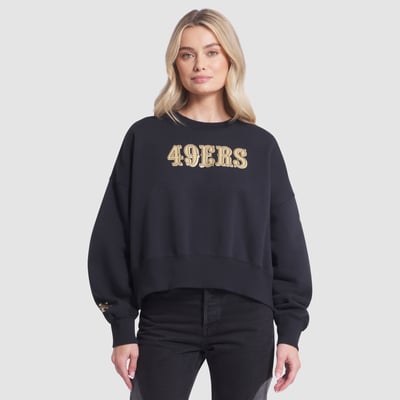  San Francisco 49ers Nike Women's Rivalries Collection Oversized Phoenix Fleece Sweatshirt - Black