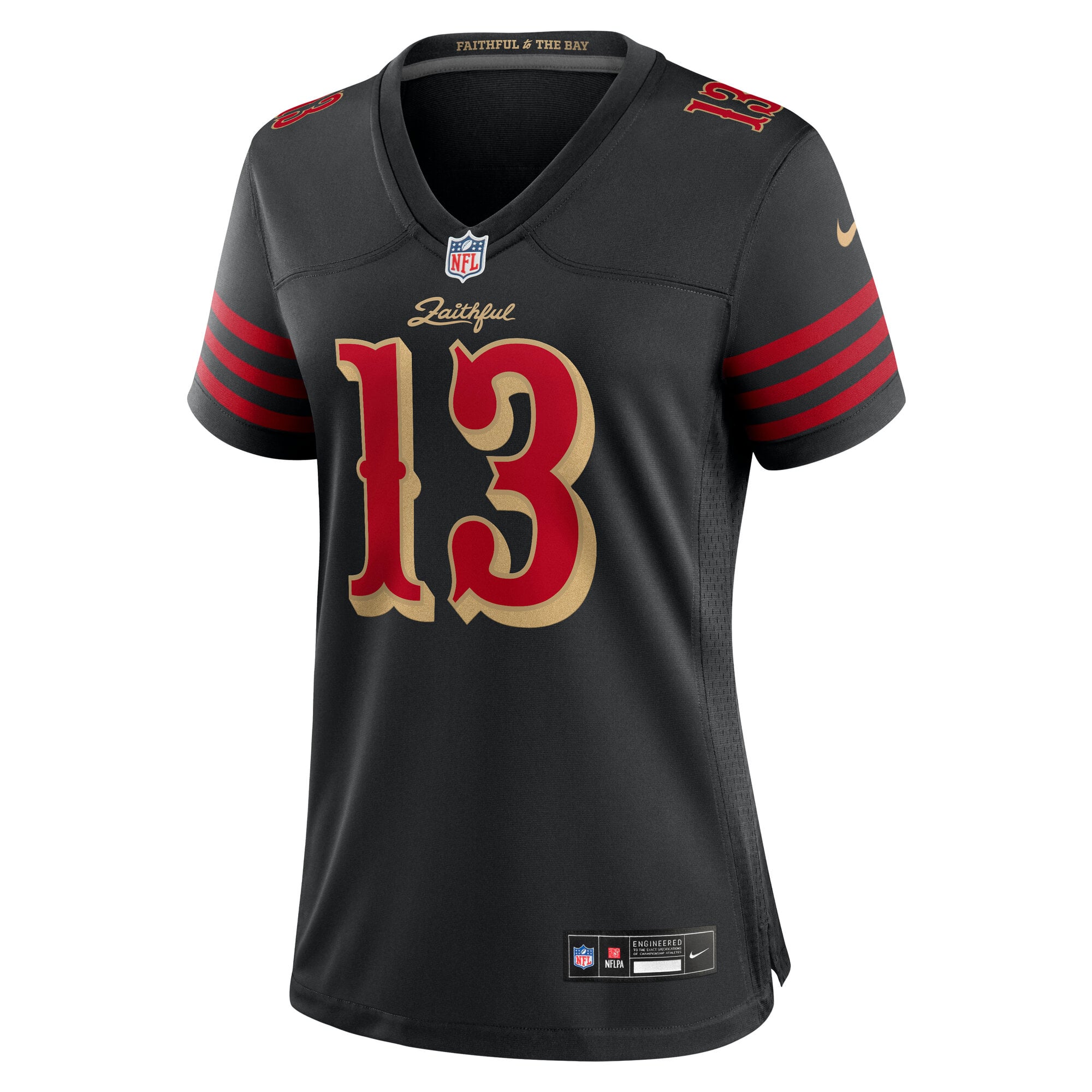 Maillot de match Nike Brock Purdy noir la collection Rivalries des 49ers San Francisco pour femmes