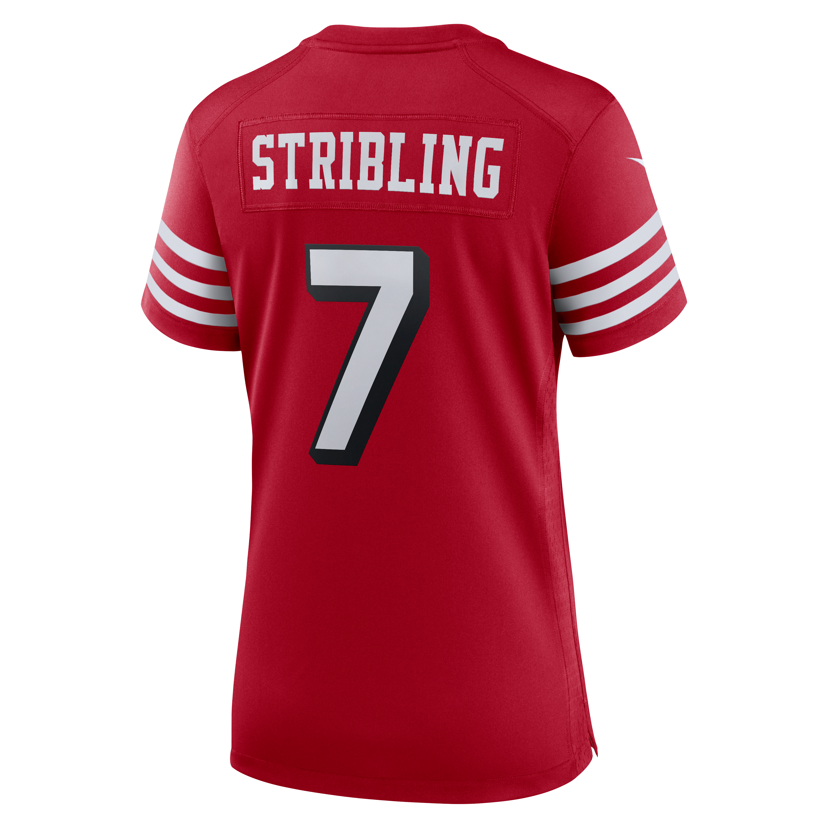 Maillot alternatif Nike De'Zhaun Stribling écarlate des 49ers de San Francisco pour femmes