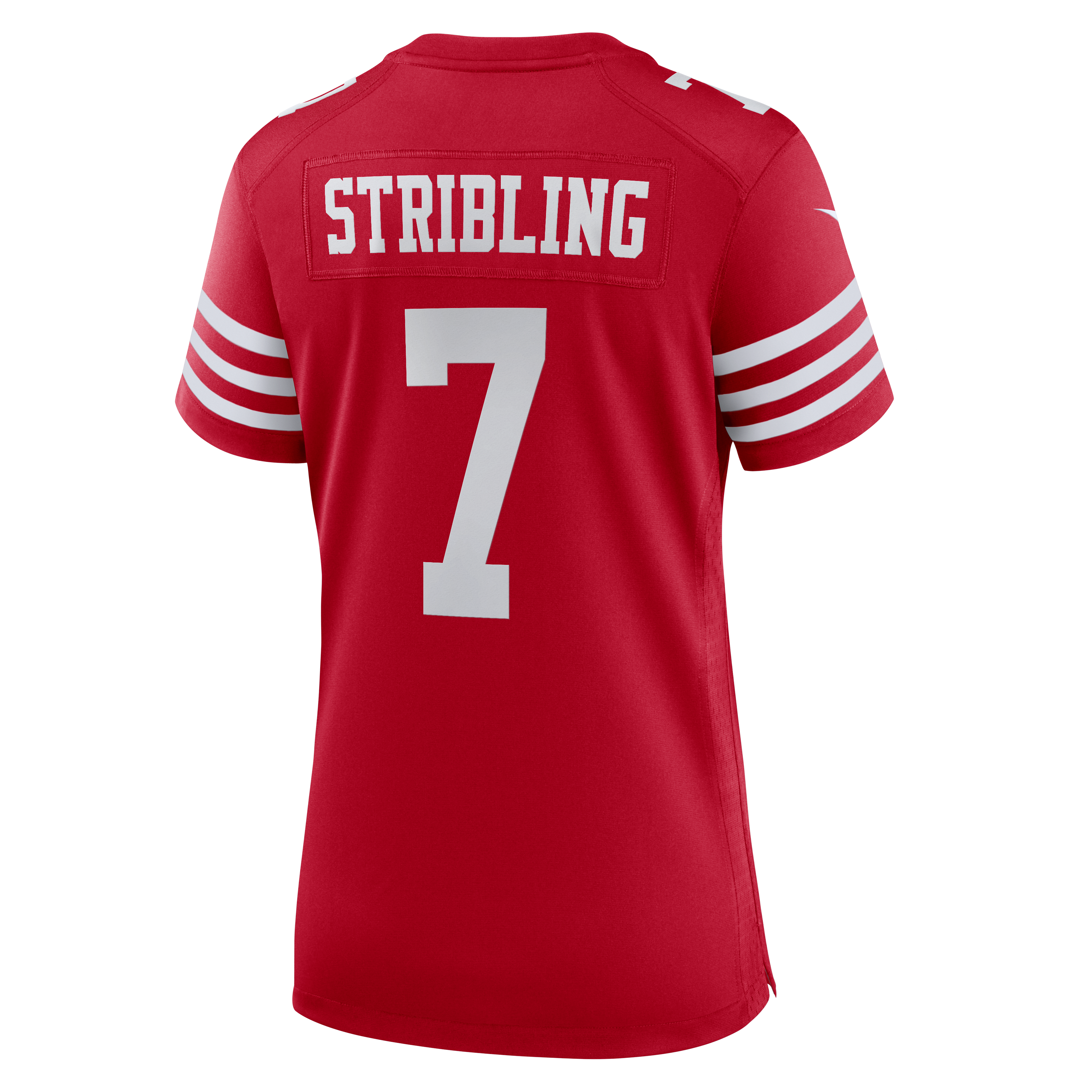 Maillot de match Nike De'Zhaun Stribling Scarlet pour femme, San Francisco 49ers