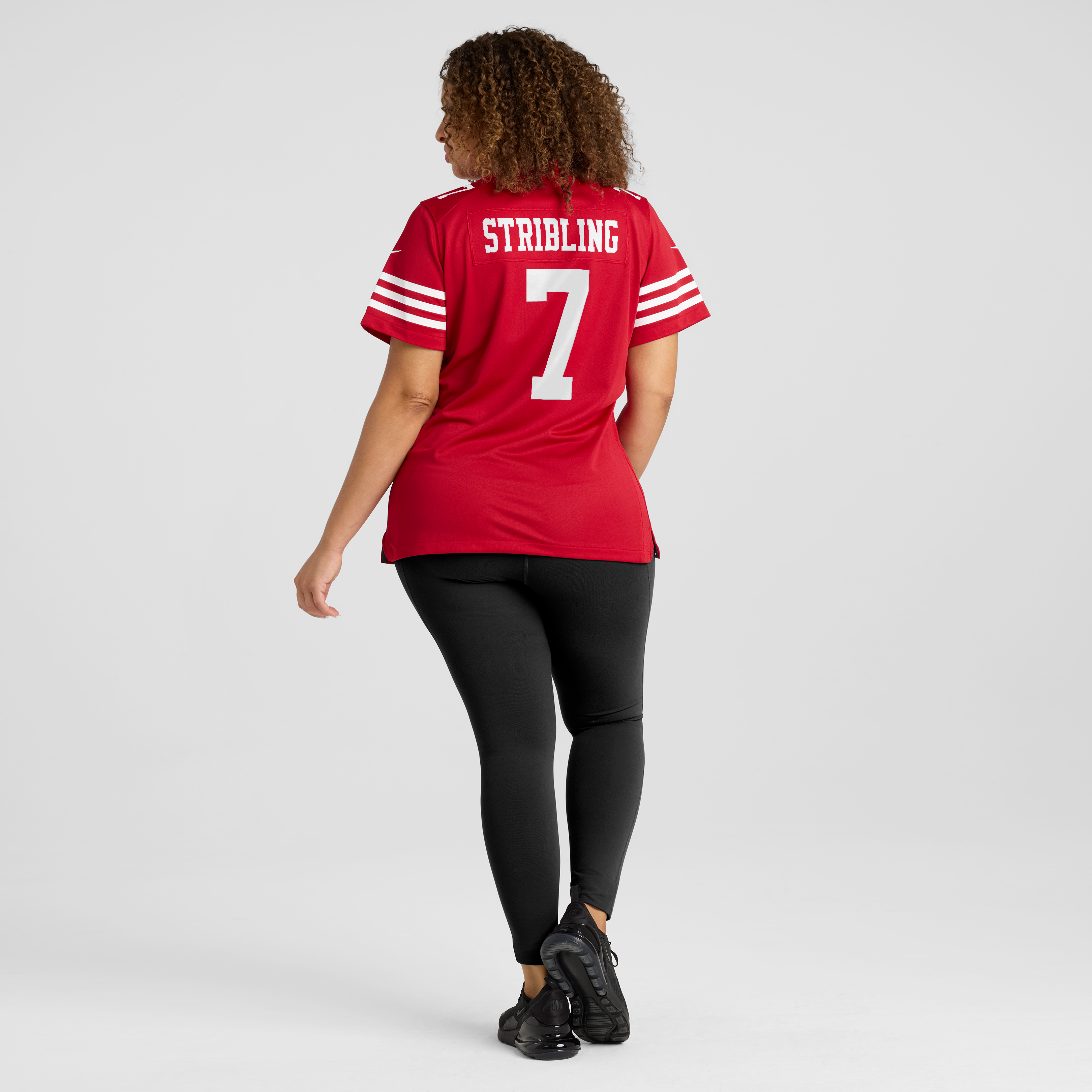 Maillot de match Nike De'Zhaun Stribling Scarlet pour femme, San Francisco 49ers