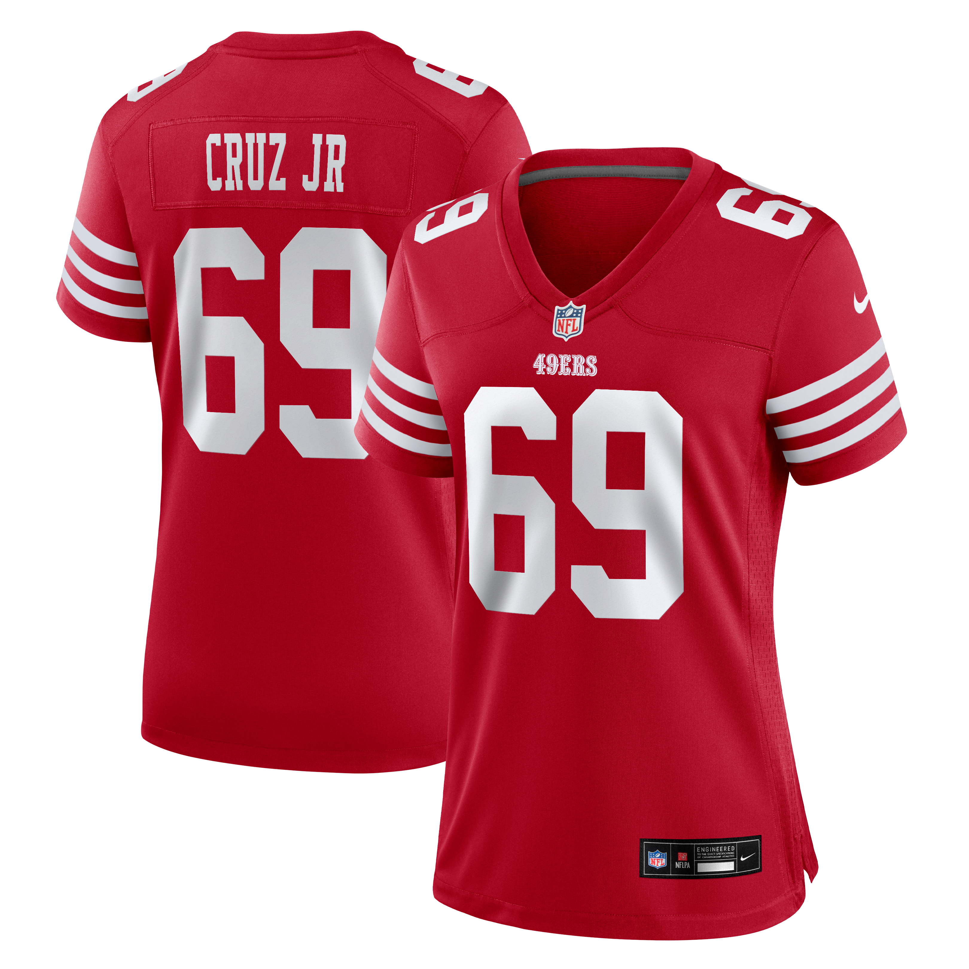 Women's Nike Enrique Cruz Jr. Scarlet San Francisco 49ers Team Game Jersey