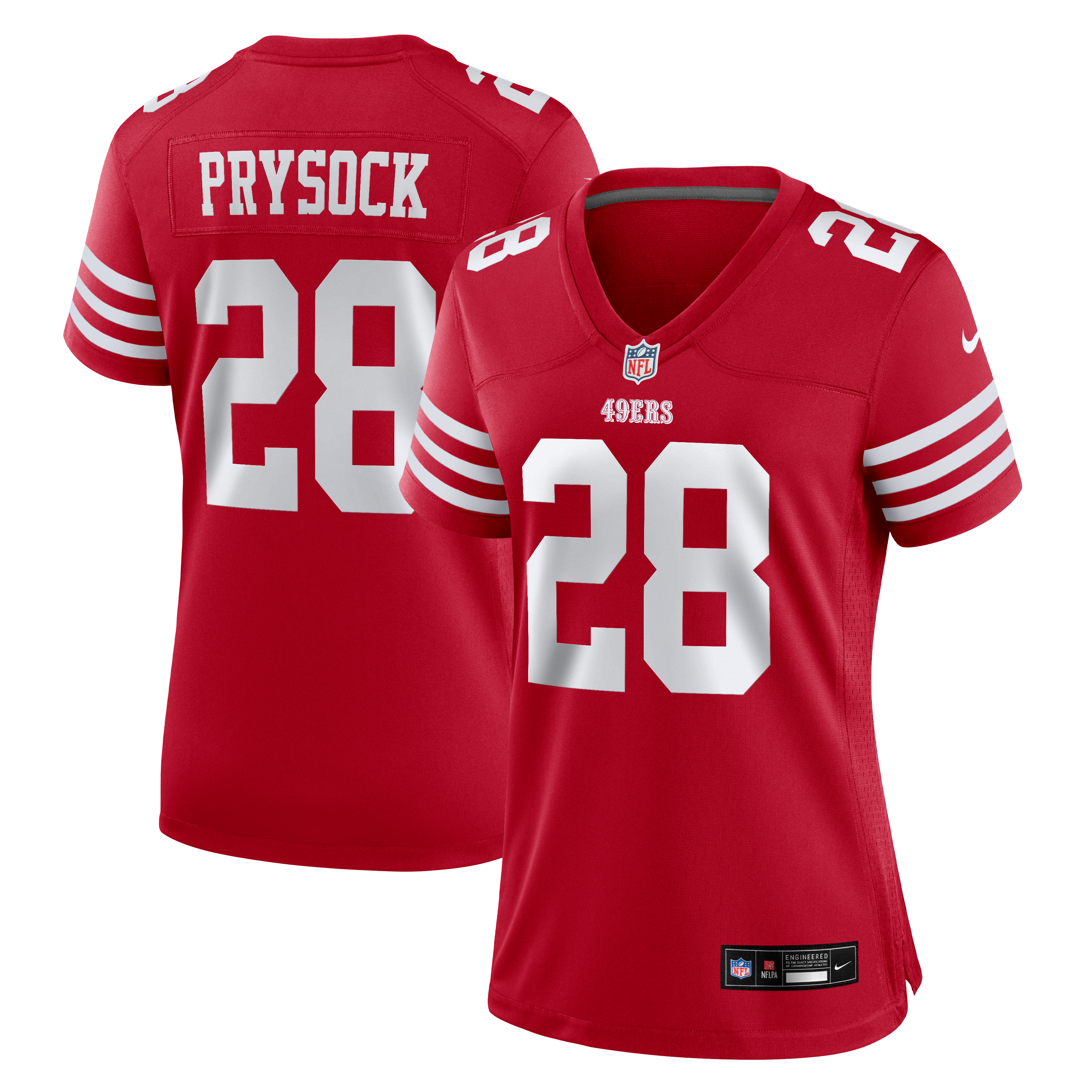 Women's Nike Ephesians Prysock Scarlet San Francisco 49ers Team Game Jersey