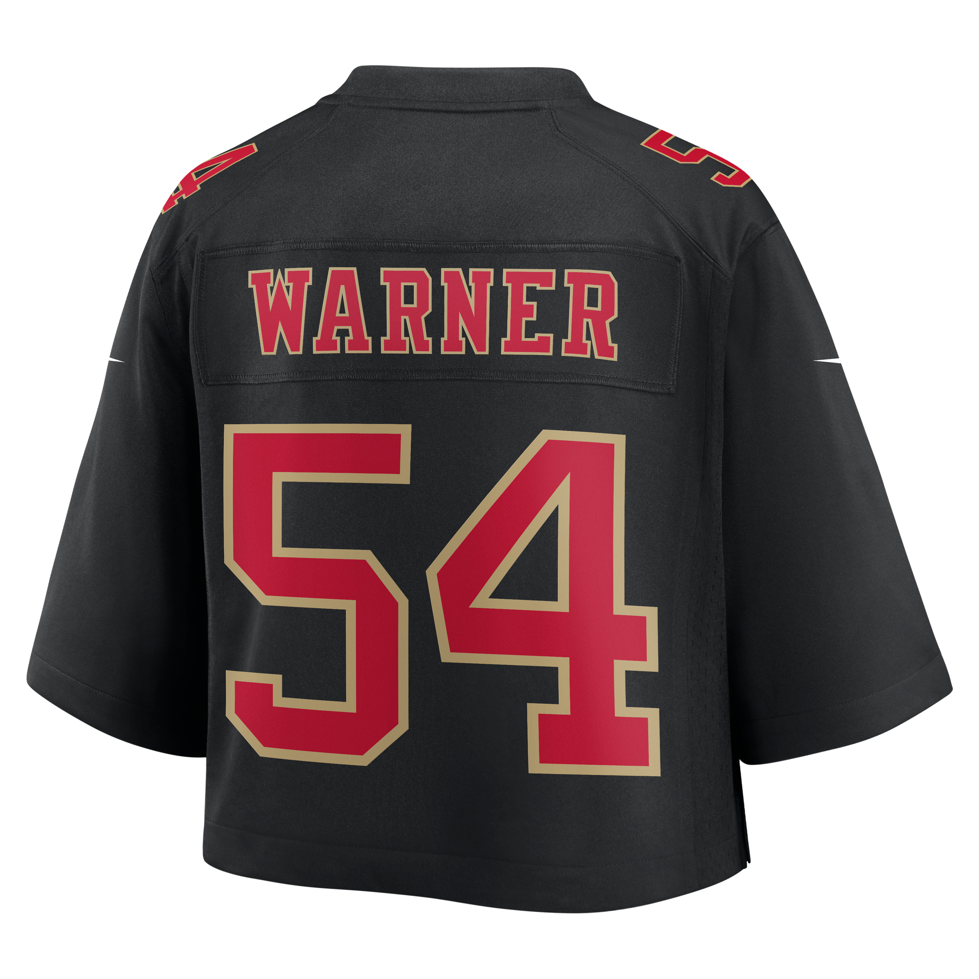 Maillot de match court Nike Fred Warner noir pour femme, San Francisco 49ers