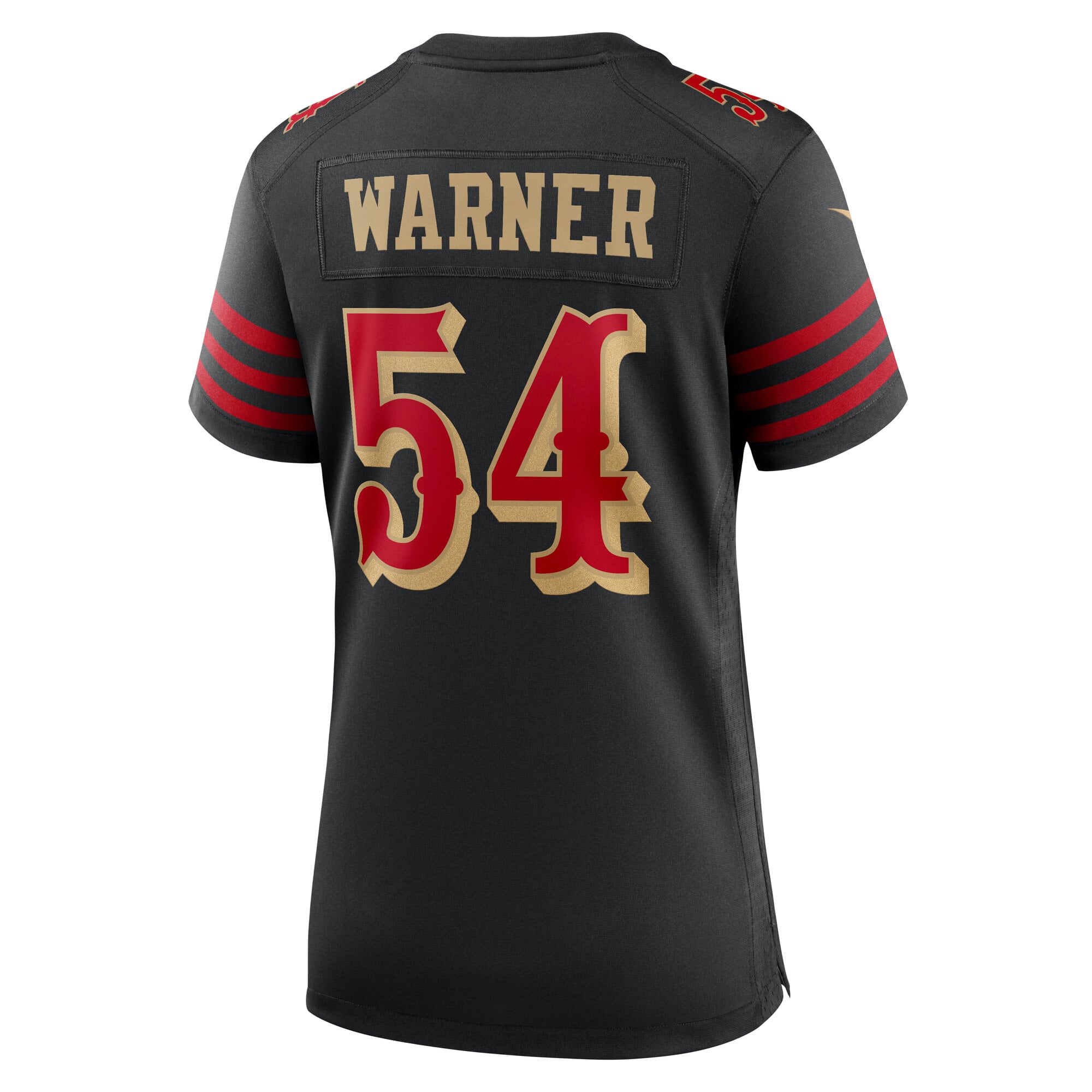 Maillot de match Nike Fred Warner noir pour femme, collection Rivalries des 49ers San Francisco