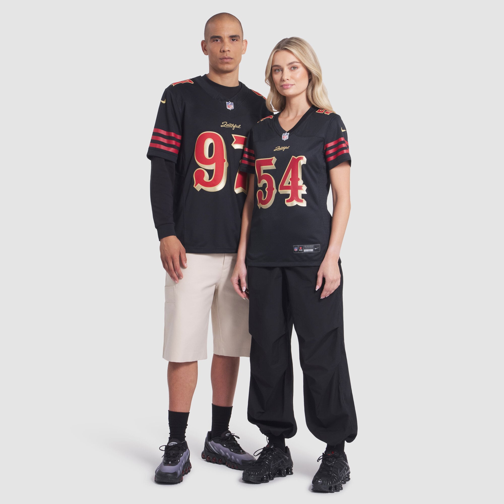 Maillot de match Nike Fred Warner noir pour femme, collection Rivalries des 49ers San Francisco
