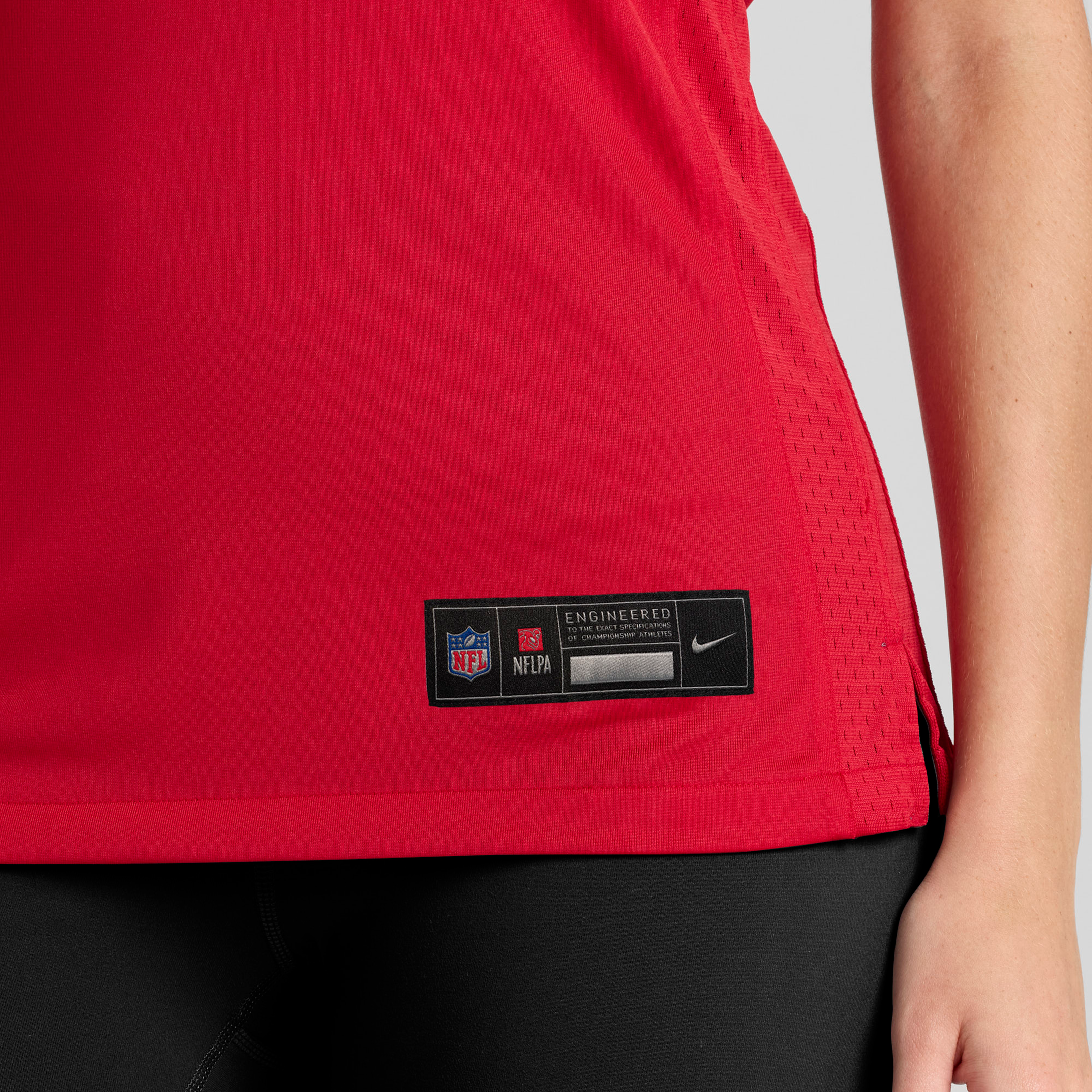 Maillot Nike Fred Warner Scarlet pour femme, édition spéciale 80e anniversaire des 49ers de San Francisco