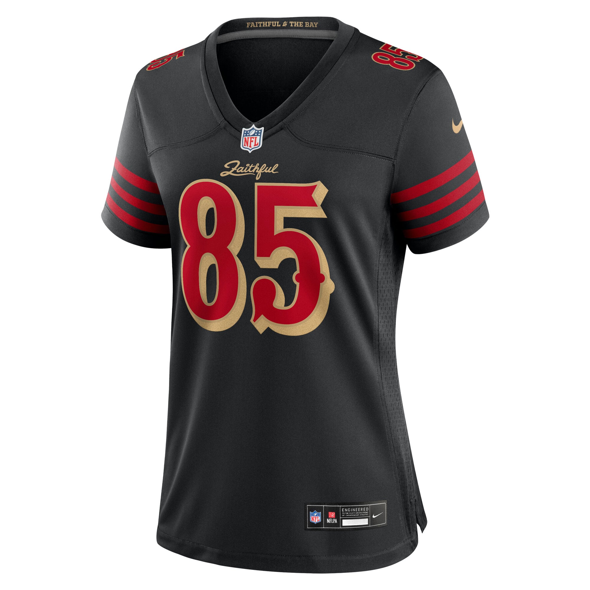 Maillot de match Nike George Kittle noir la collection Rivalries des 49ers San Francisco pour femmes
