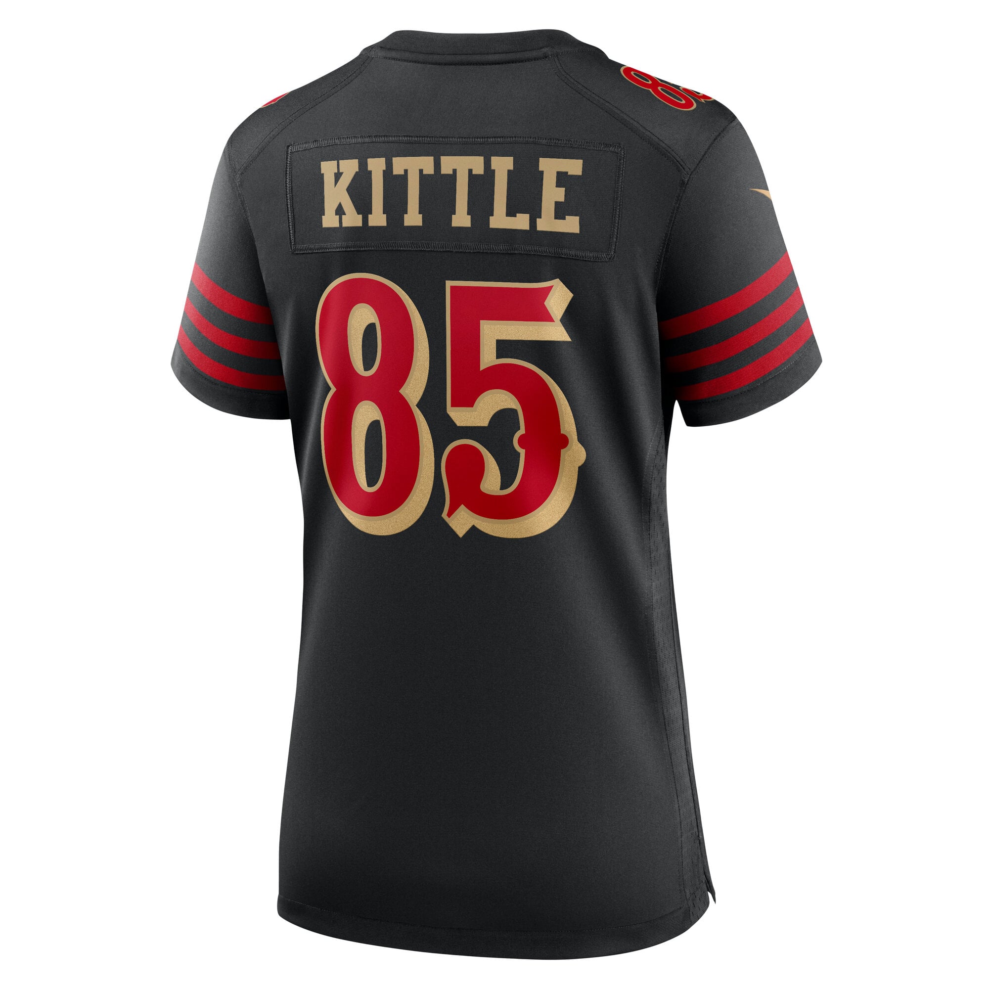 Maillot de match Nike George Kittle noir la collection Rivalries des 49ers San Francisco pour femmes