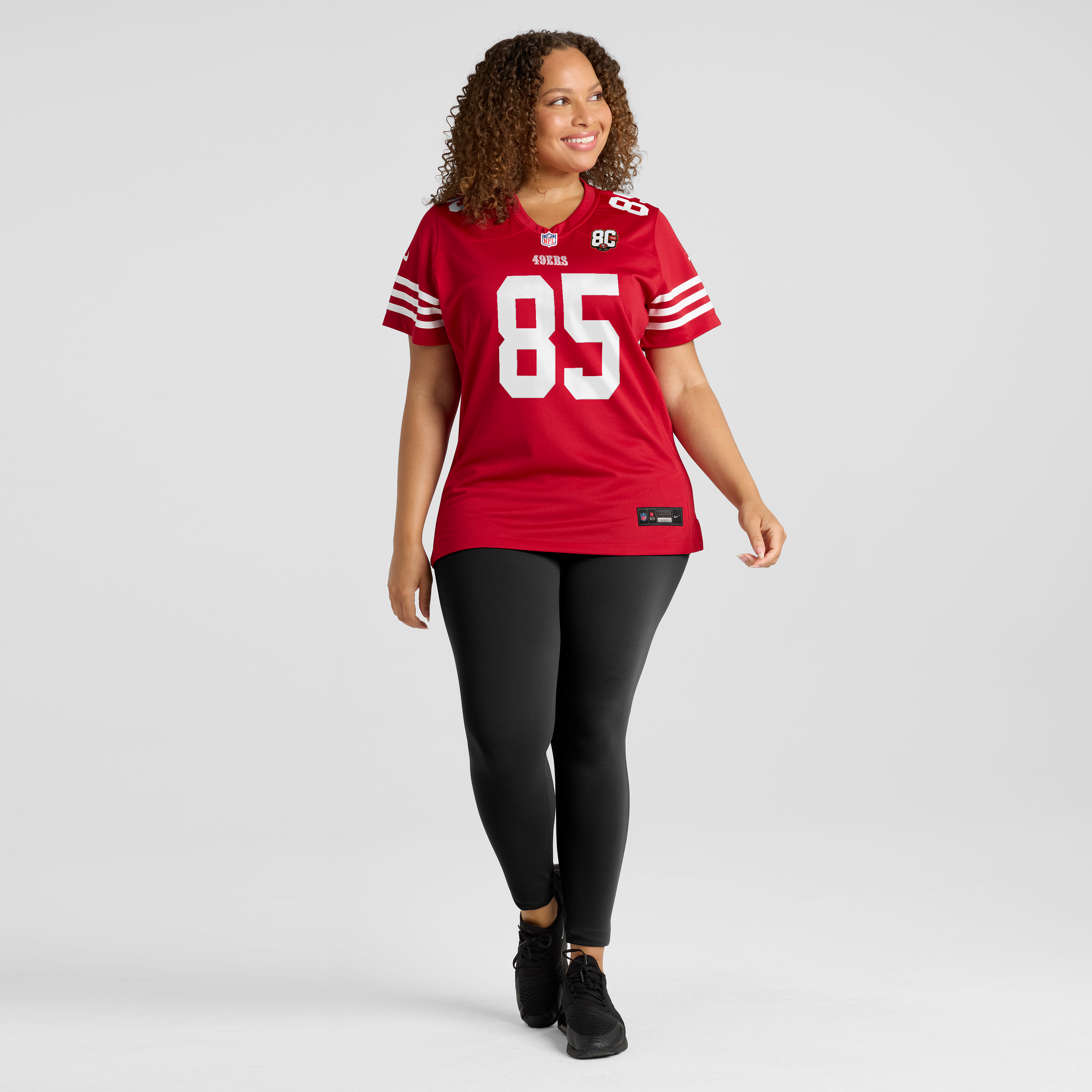 Women's Nike George Kittle Scarlet San Francisco 49ers 80th Anniversary Game Jersey