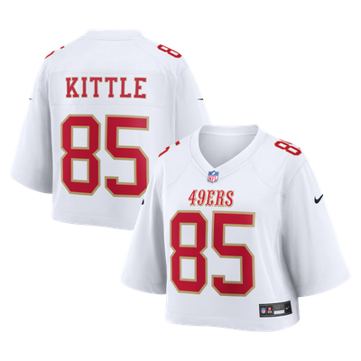 George Kittle San Francisco 49ers Nike Women's Cropped Fashion Game Jersey - White