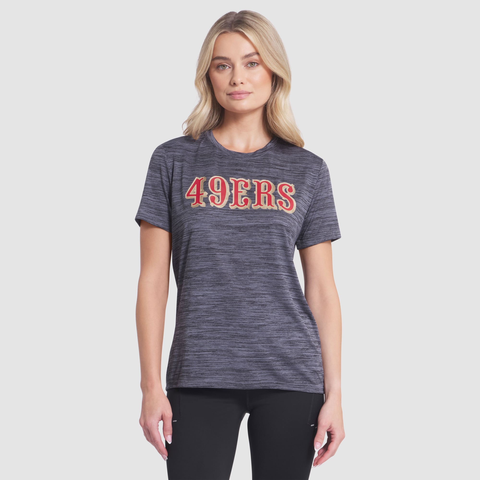 Women's Nike  Heather Charcoal San Francisco 49ers Rivalries Collection Sideline Velocity Dri-FIT T-Shirt