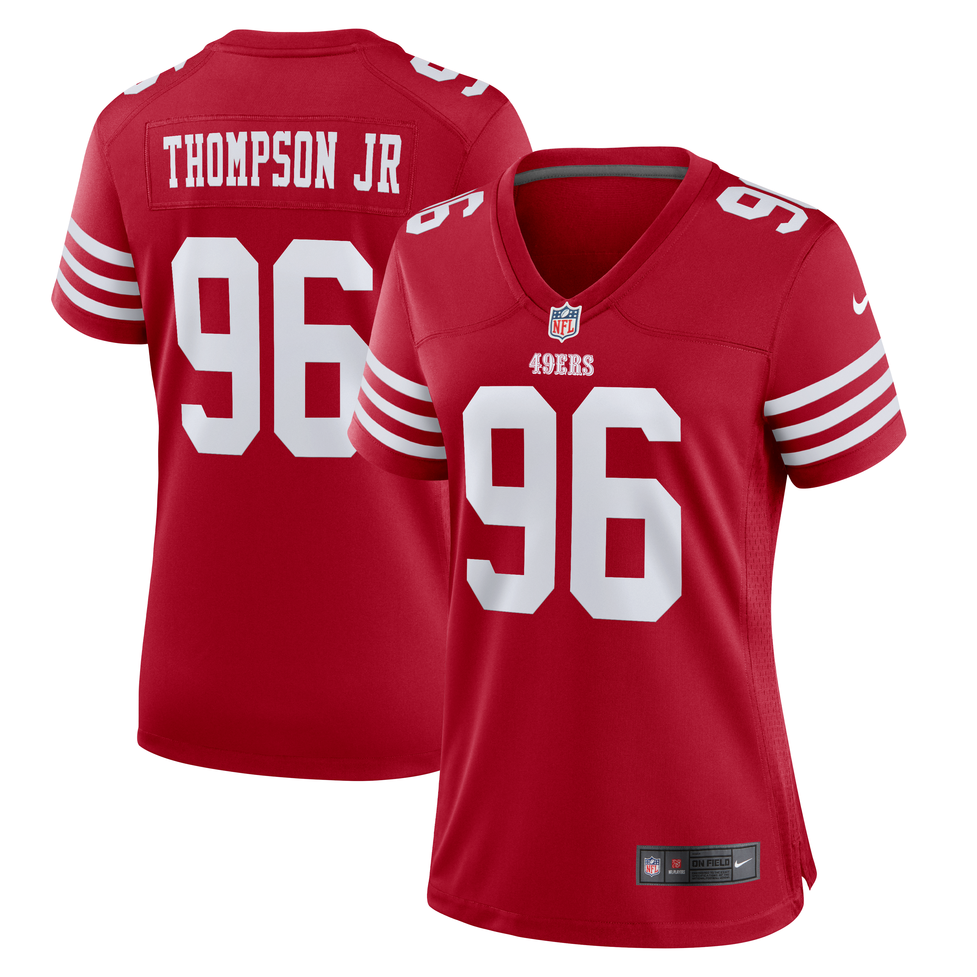 Women's Nike James Thompson Jr Scarlet San Francisco 49ers Team Game Jersey