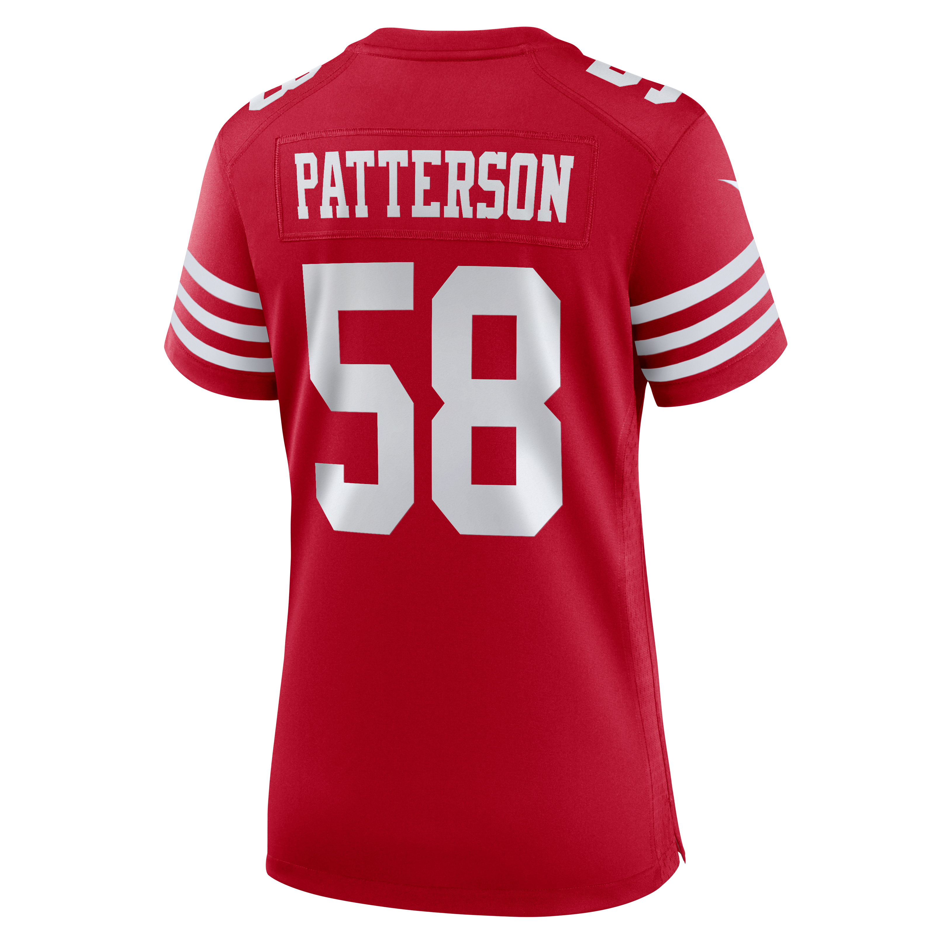 Maillot de match Nike Jarrett Patterson Scarlet des 49ers San Francisco pour femmes