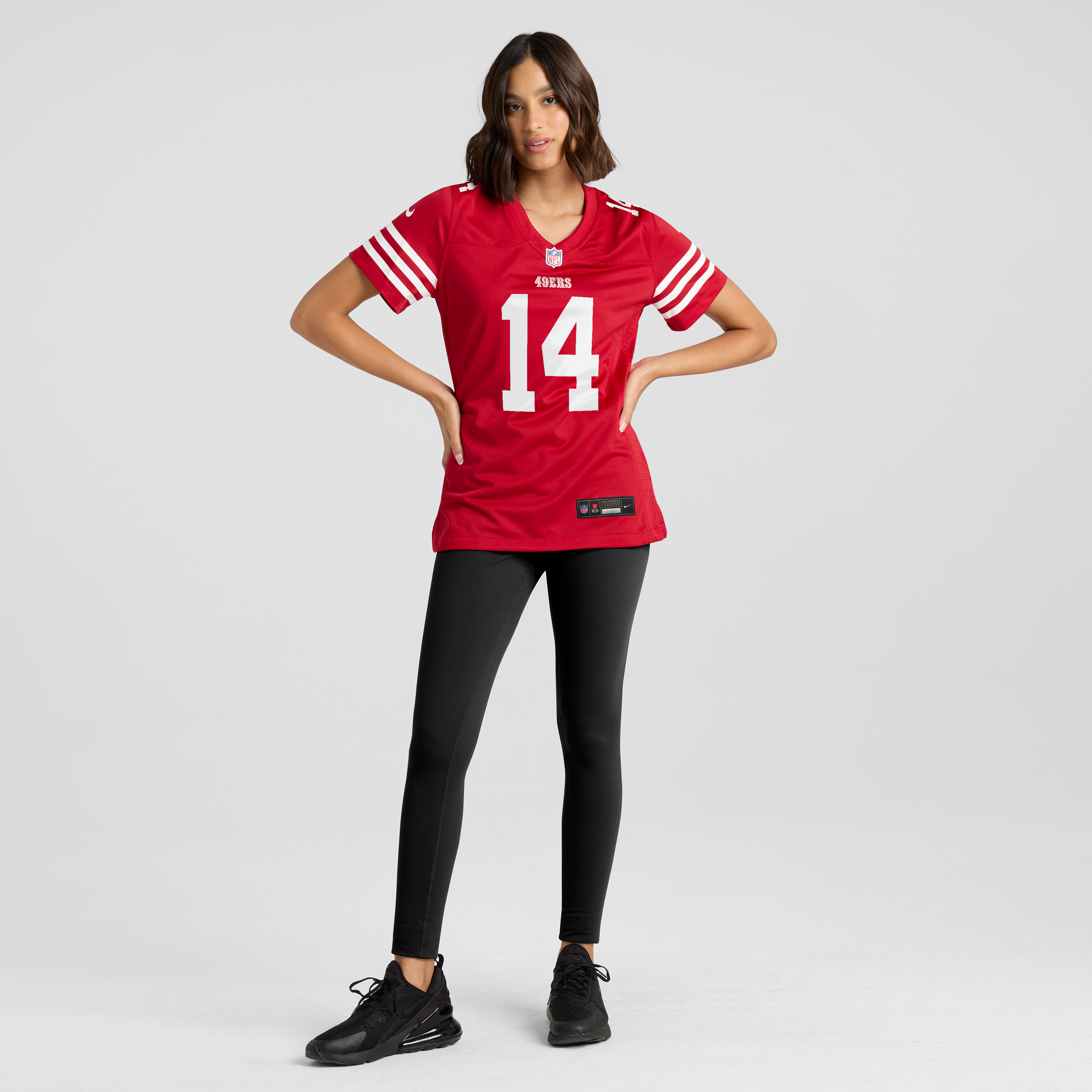 Maillot de match Nike Kurtis Rourke Scarlet des 49ers San Francisco pour femmes