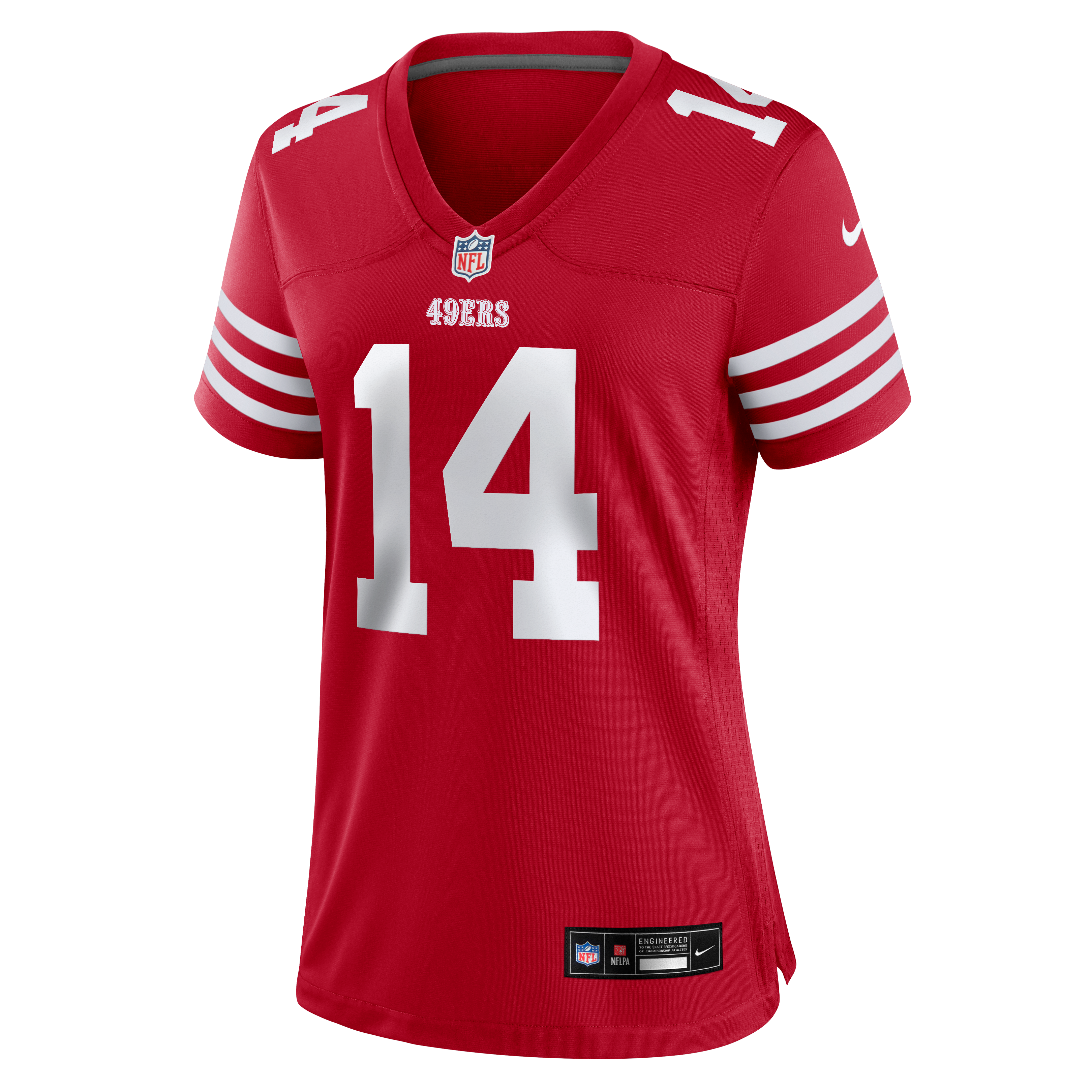 Maillot de match Nike Kurtis Rourke Scarlet des 49ers San Francisco pour femmes