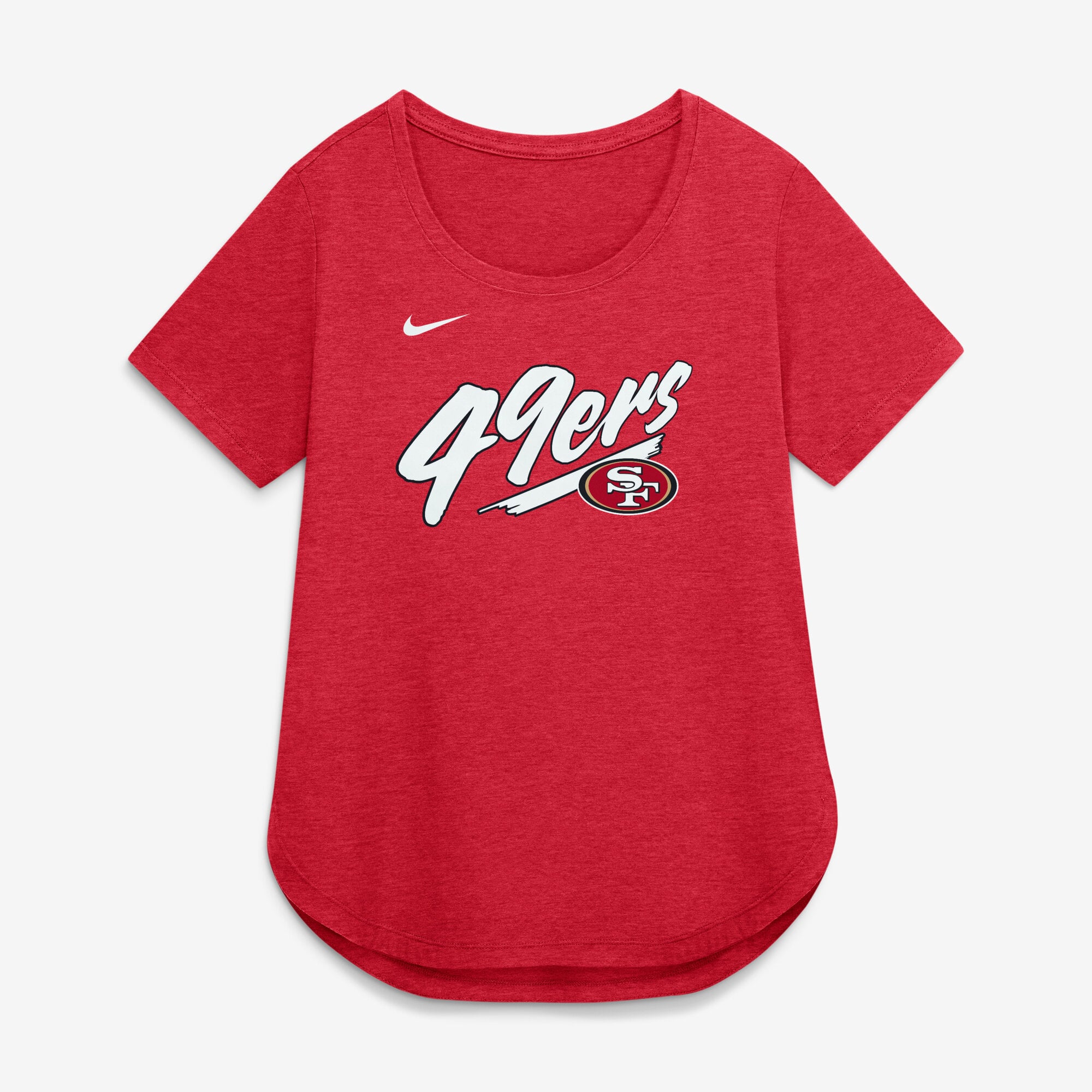 T-shirt Nike Scarlet San Francisco 49ers Lockup Tri-Blend pour femme