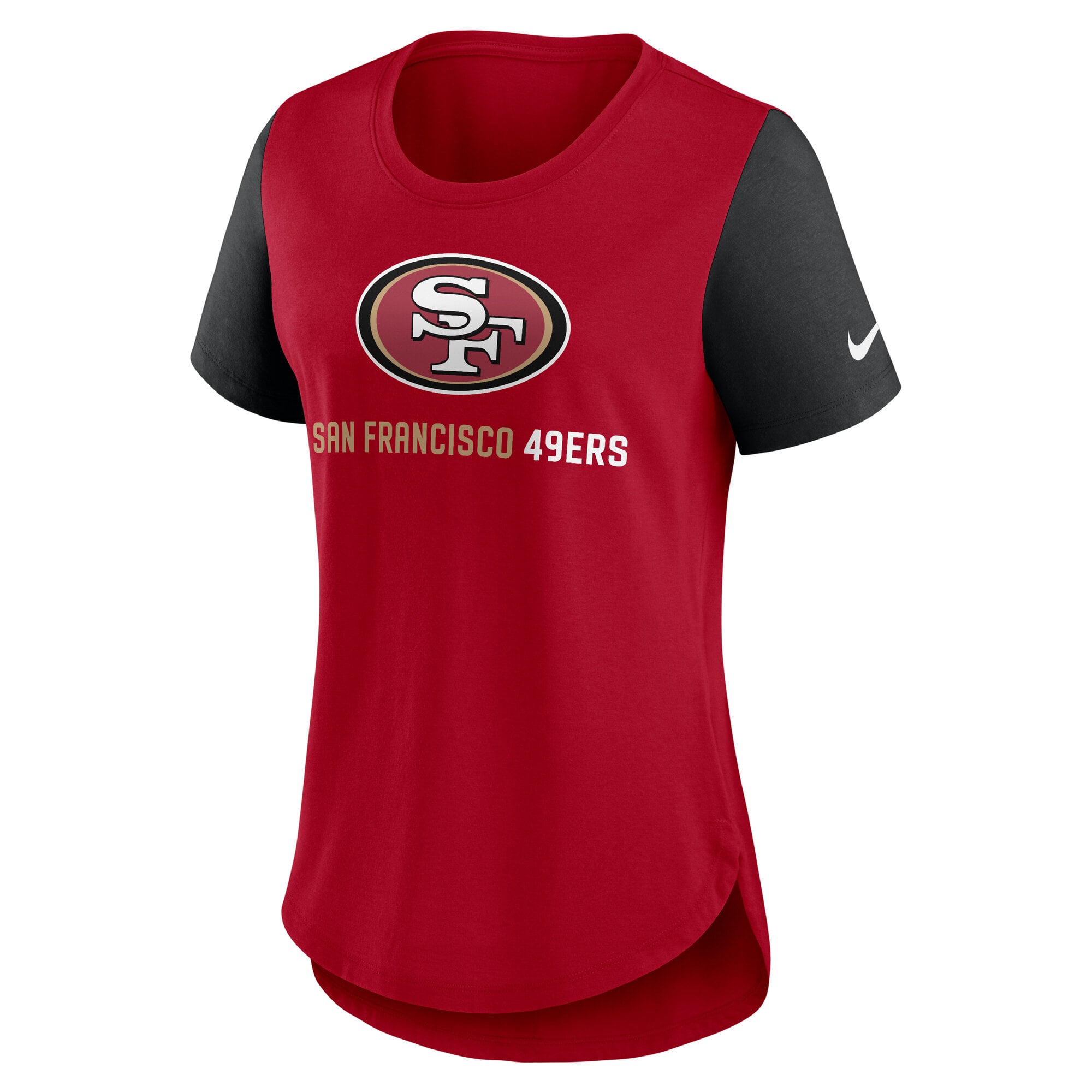T-shirt Nike Scarlet San Francisco 49ers Nod Tri-Blend pour femme