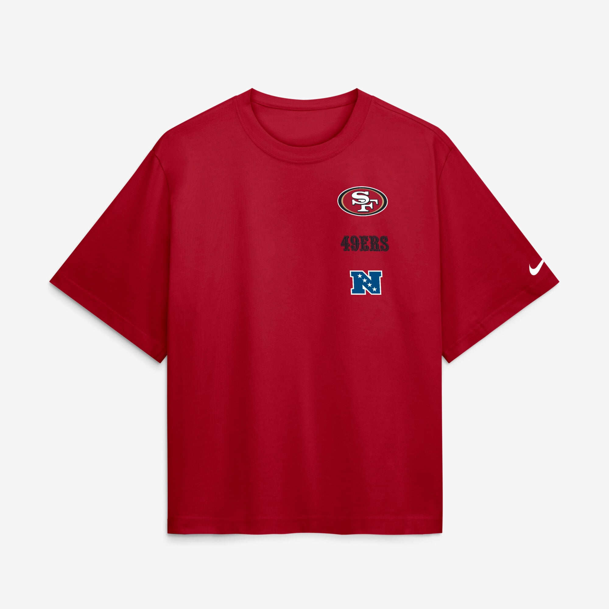 T-shirt ample et carré Nike Scarlet San Francisco 49ers Primetime Premium Essential pour femme