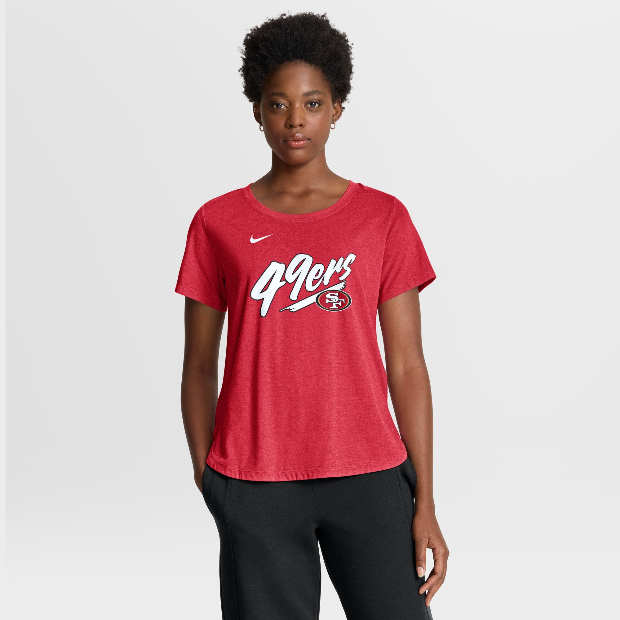 Women's Nike Scarlet San Francisco 49ers Primetime Tri-Blend T-Shirt
