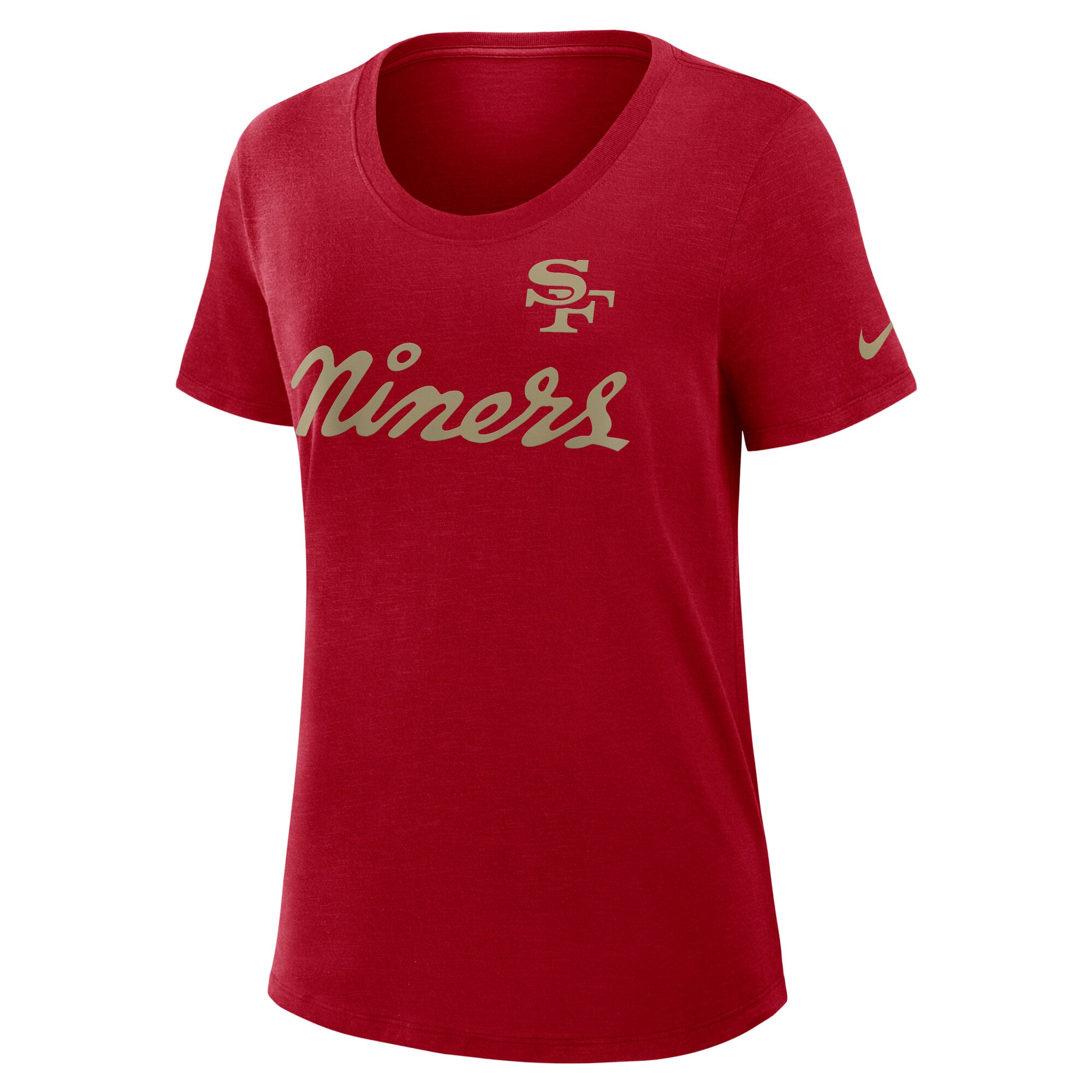 T-shirt Nike Scarlet San Francisco 49ers Rivalries Collection pour femmes, en tissu flammé Dri-FIT