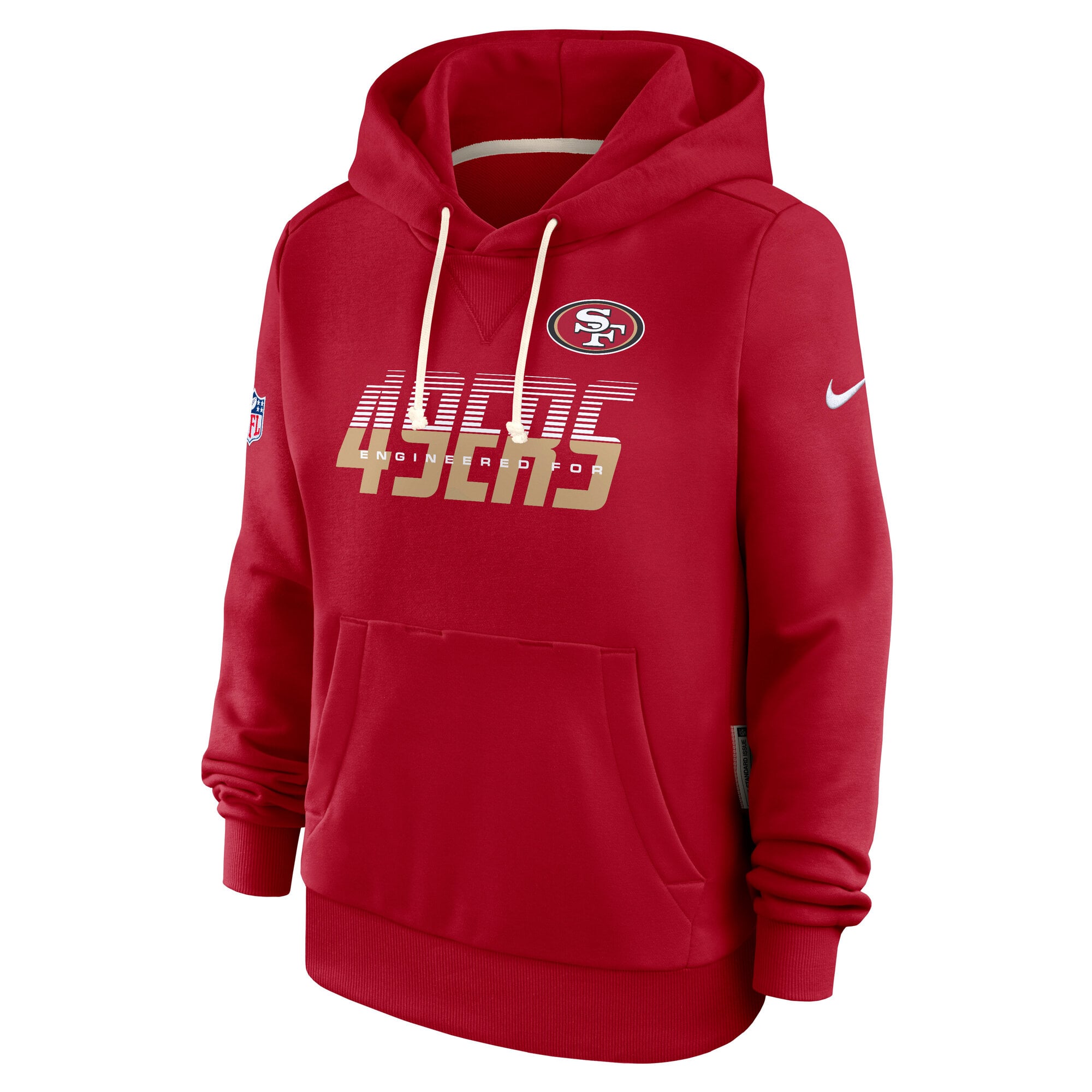 Sweat à capuche Nike Scarlet San Francisco 49ers Sideline Standard Issue Dri-FIT pour femme