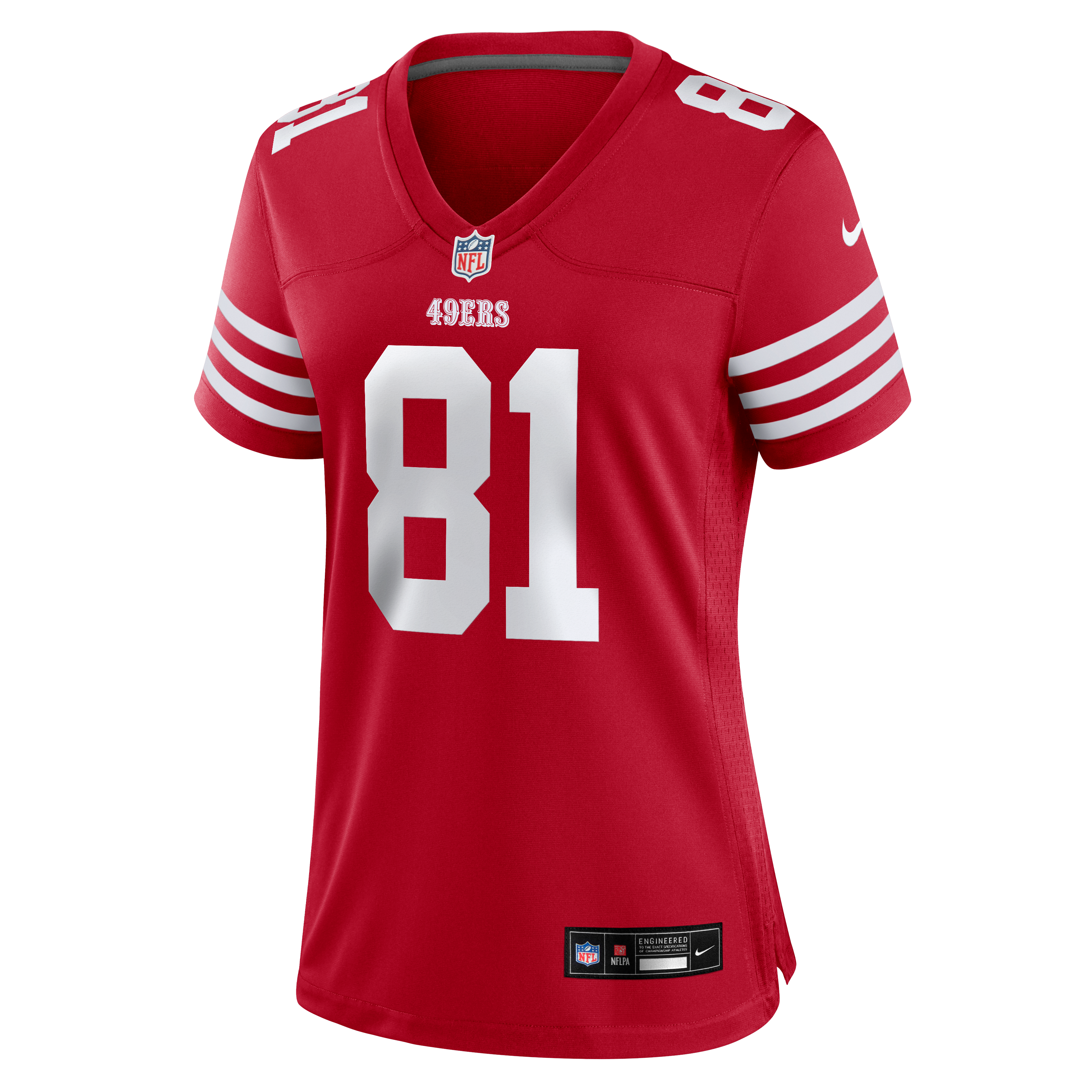 Maillot de match Nike Wesley Grimes Scarlet des 49ers San Francisco pour femmes