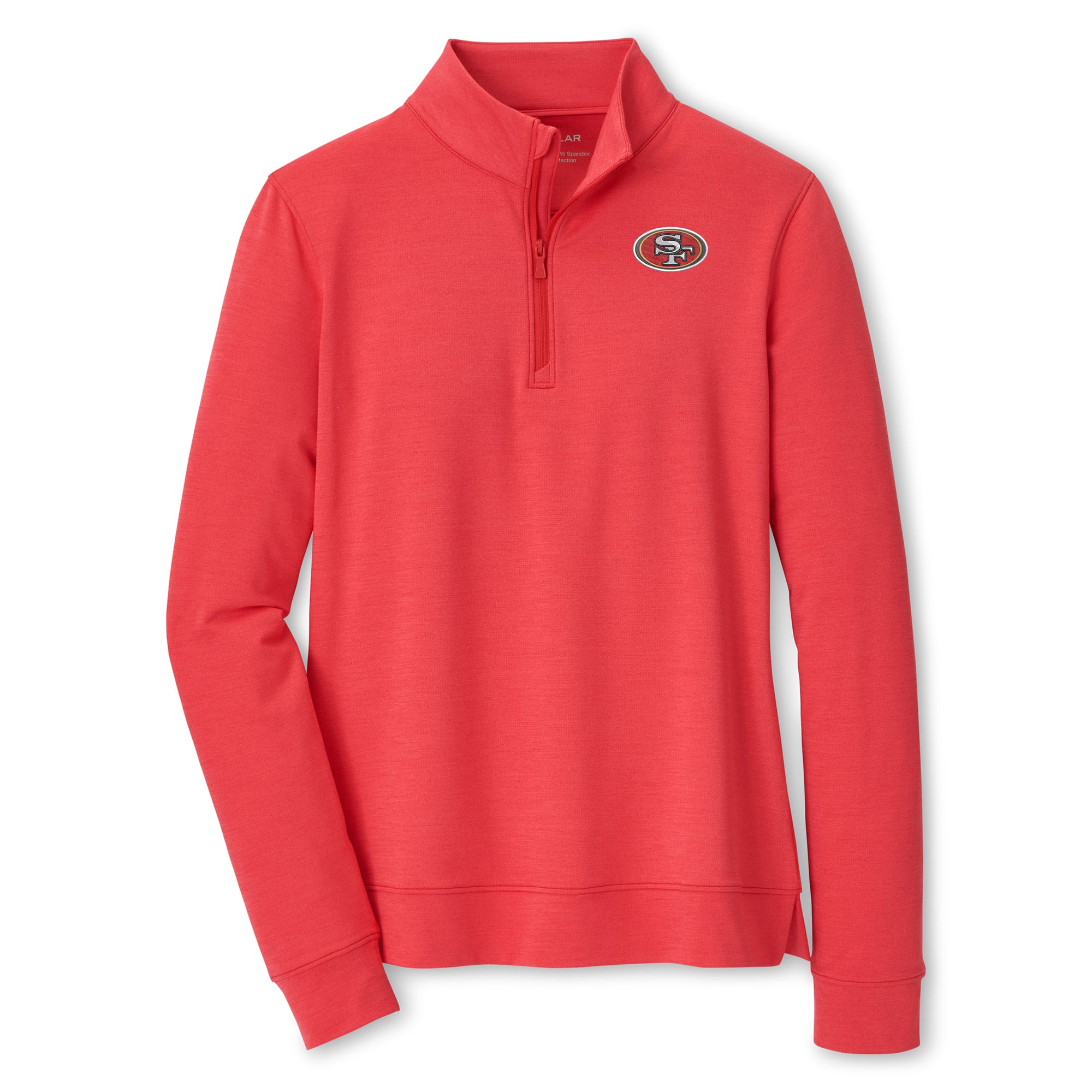 Pull-over Peter Millar Scarlet San Francisco 49ers Perth à col zippé pour femme