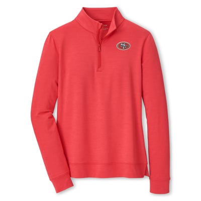  San Francisco 49ers Peter Millar Women's Perth Quarter-Zip Pullover - Scarlet