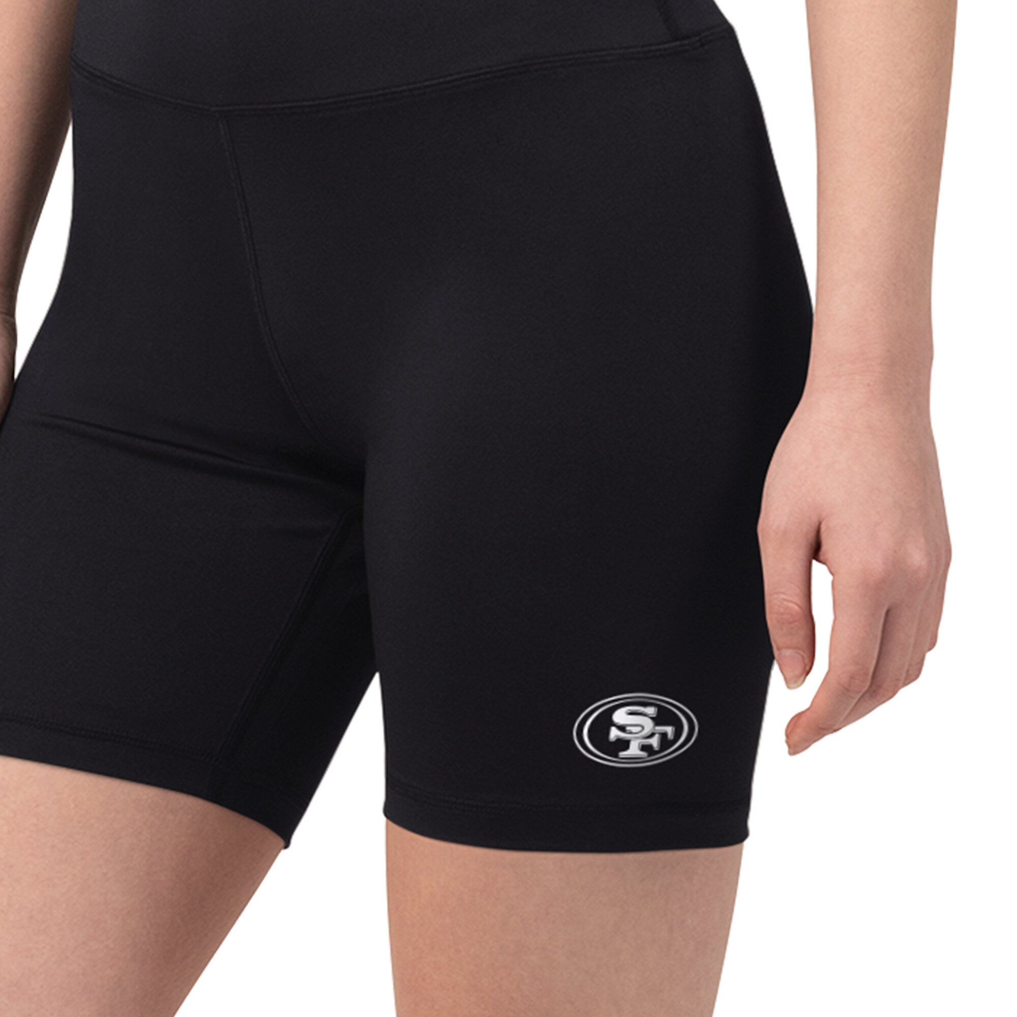 Women's Starter Black San Francisco 49ers Biker Shorts
