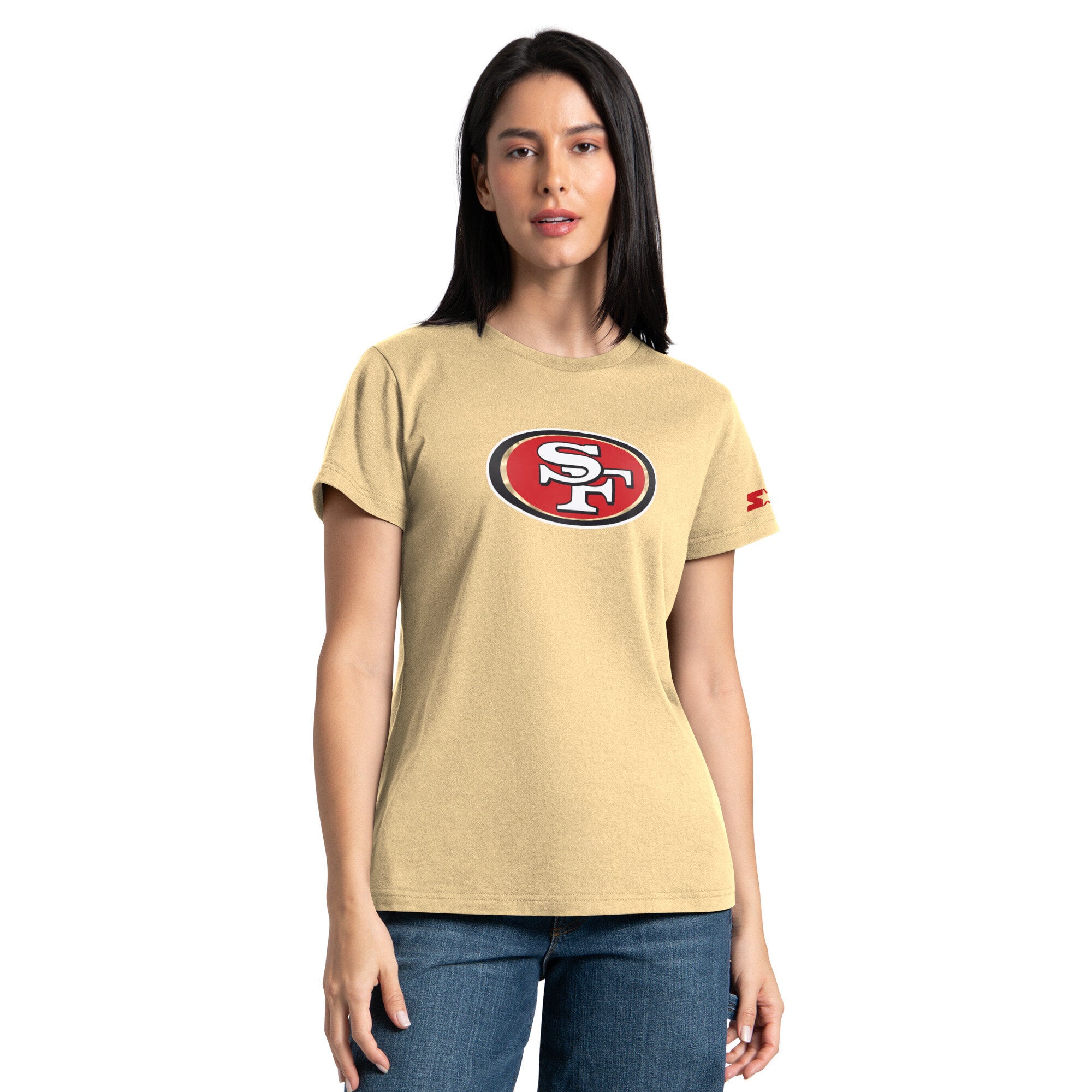 Ensemble sweat à capuche et t-shirt Starter or/écarlate pour femme des 49ers de San Francisco