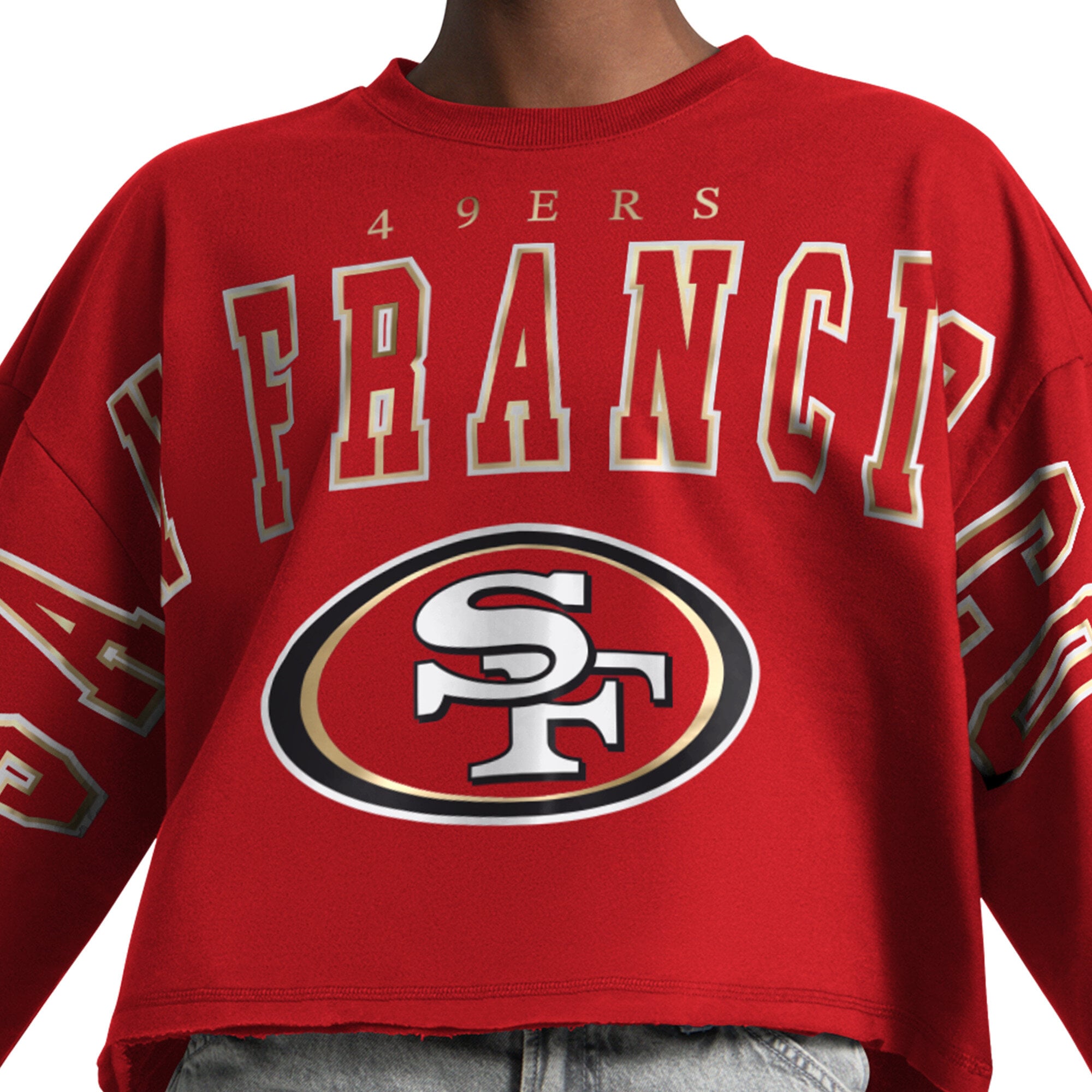 Sweat-shirt court Starter Scarlet pour femmes, San Francisco 49ers Bleachers