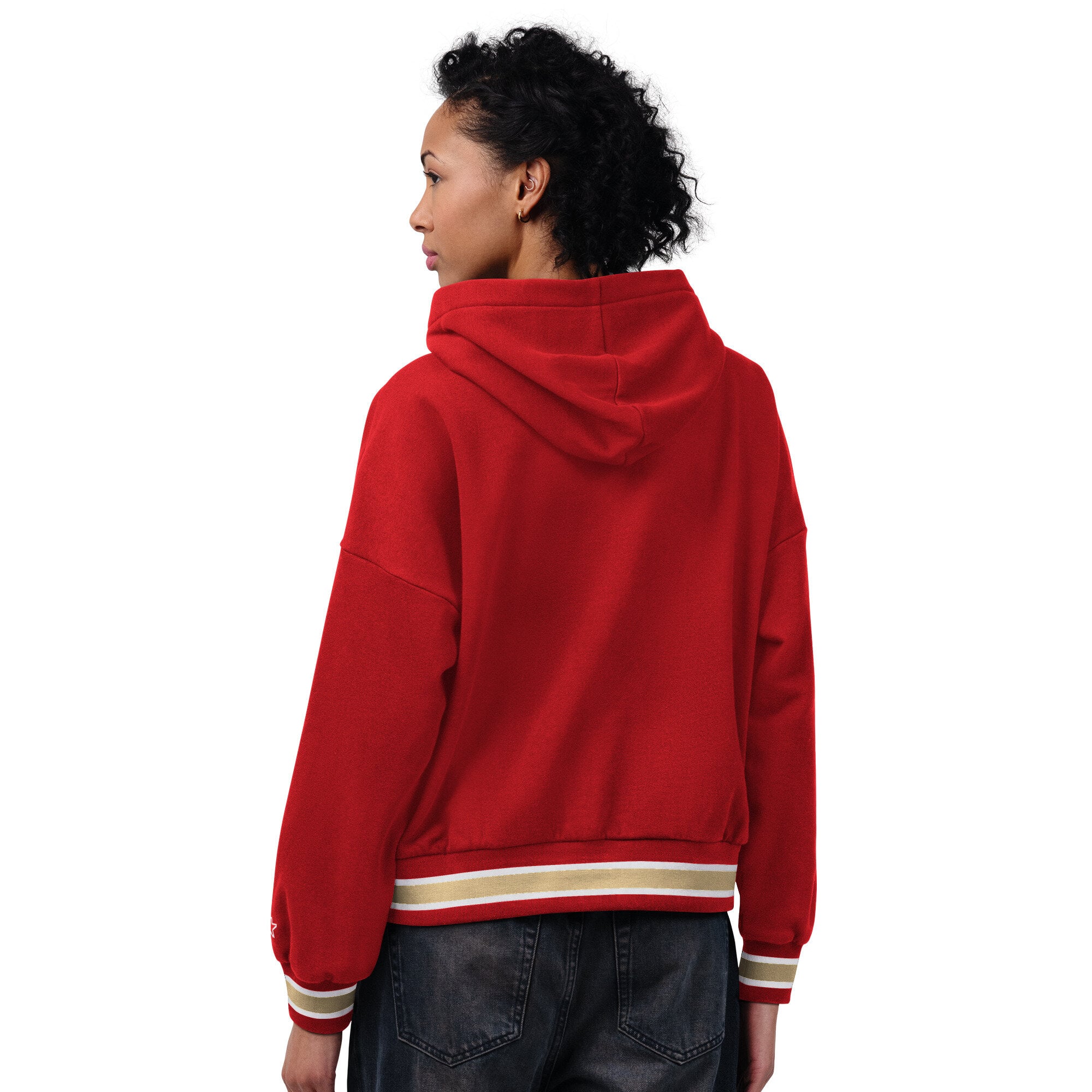 Sweat à capuche Starter Scarlet pour femmes, motif plaque de base des 49ers San Francisco